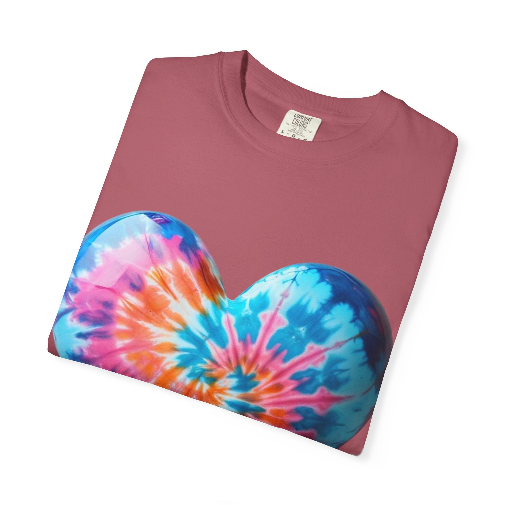 Heart Tie-Dye T-Shirt with 'Nannas Love is Unmatched' Design, Gift for Grandma, Summer Vibe Tee, Casual Wear, Birthday Gift