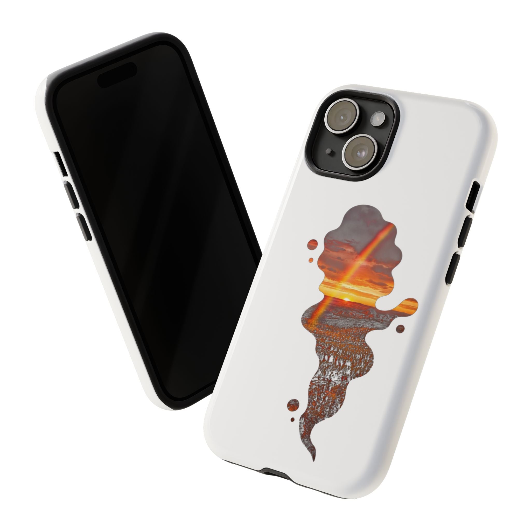 Sunset Melt Phone Case — Artistic Drip Beach Landscape Protective Cover