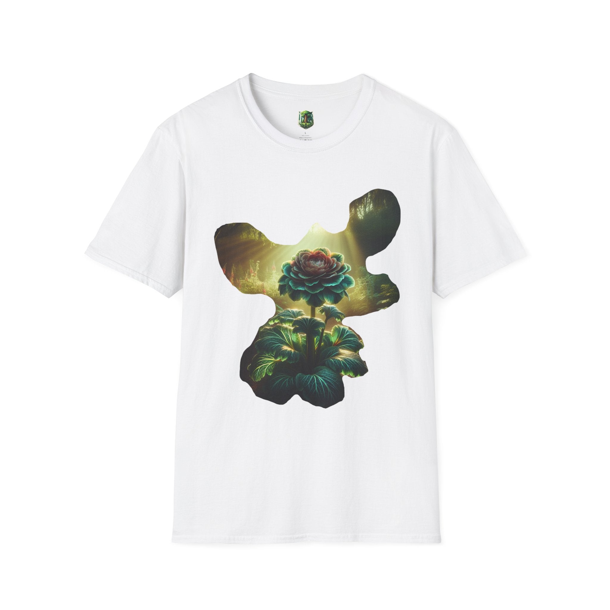 Vibrant Floral Graphic Tee, Unisex Softstyle T-Shirt for Nature Lovers, Art Enthusiasts, Gift for Her, Gift for Him