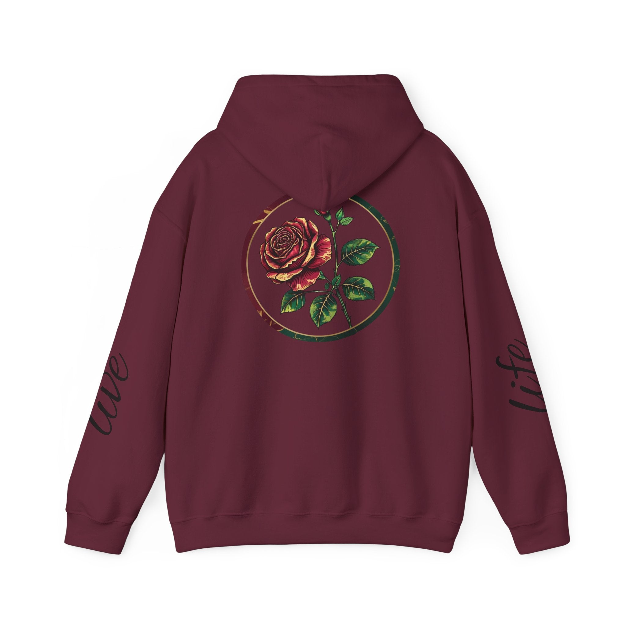 Nature-Inspired Hoodie with Floral Prints, Cozy Sweatshirt, Gift for Nature Lovers, Perfect for Autumn, Unisex Casual Wear