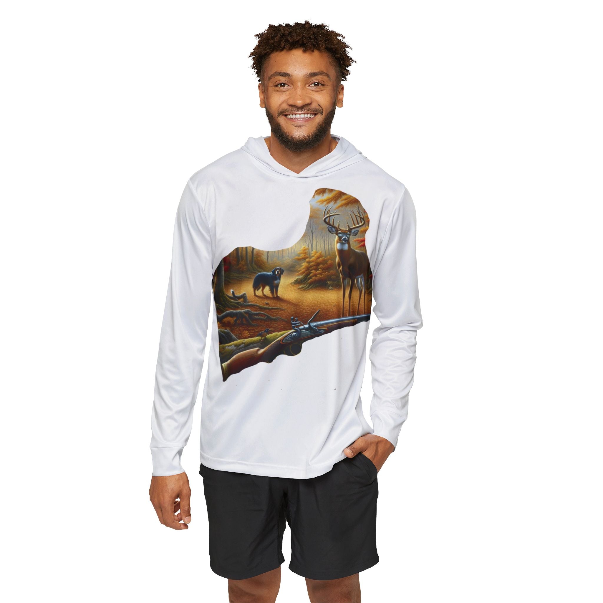 Outdoor Adventure Men's Hoodie, Sports Warmup Top, Hunting Apparel, Unique Gifts for Him, Nature Lover Fashion
