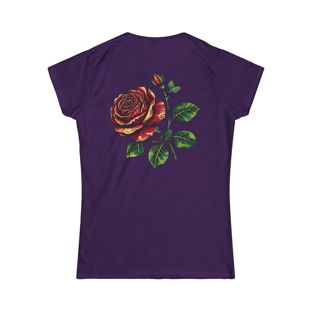 Women's Floral Graphic Tee, Rose Design Shirt, Casual Wear, Gift for Her, Spring Fashion, Nature Lover's Tee