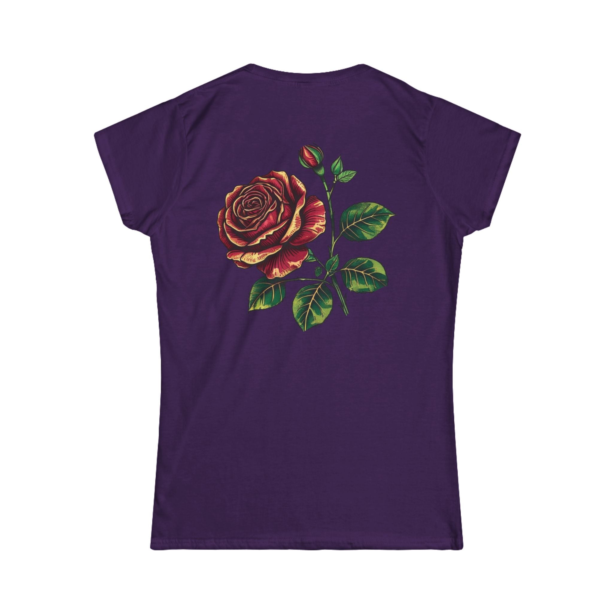 Women's Floral Graphic Tee, Rose Design Shirt, Casual Wear, Gift for Her, Spring Fashion, Nature Lover's Tee