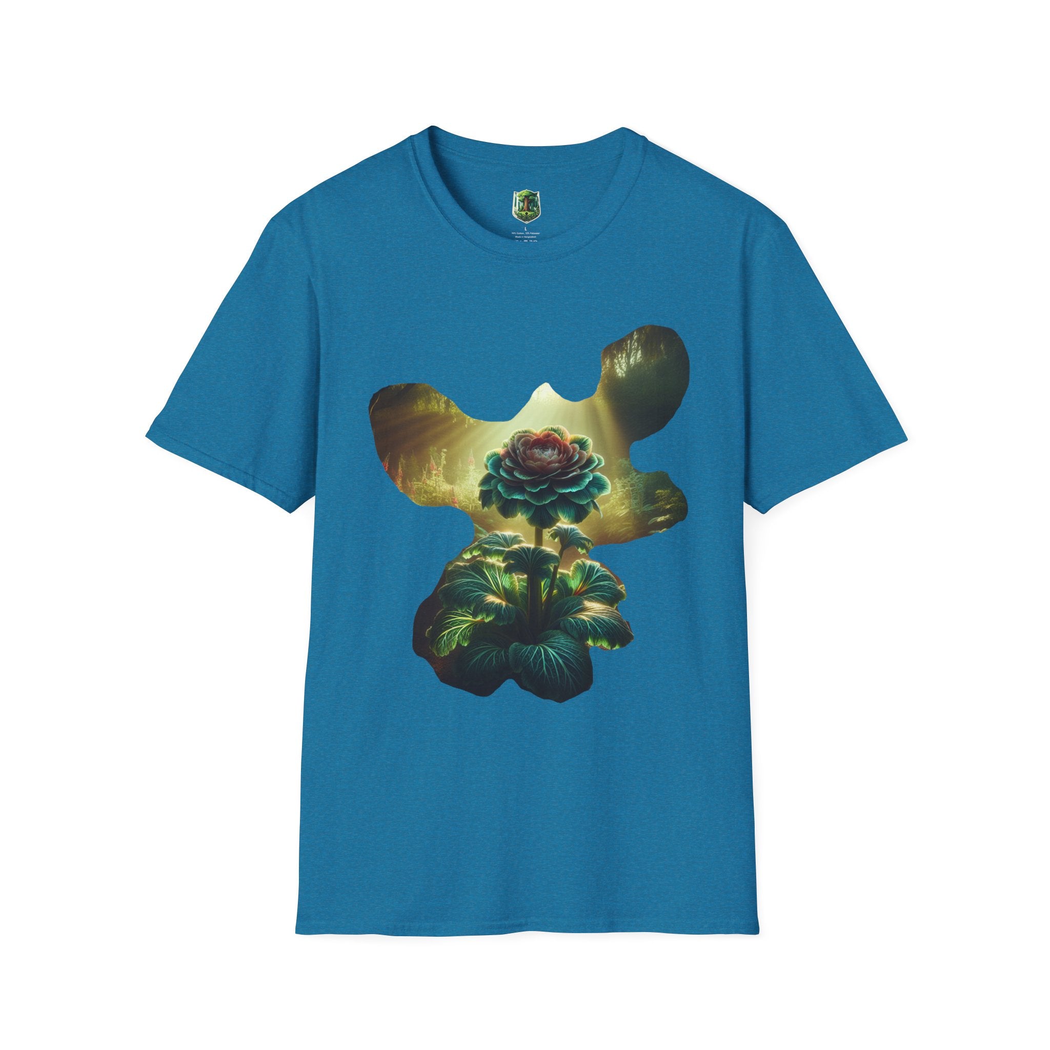 Vibrant Floral Graphic Tee, Unisex Softstyle T-Shirt for Nature Lovers, Art Enthusiasts, Gift for Her, Gift for Him