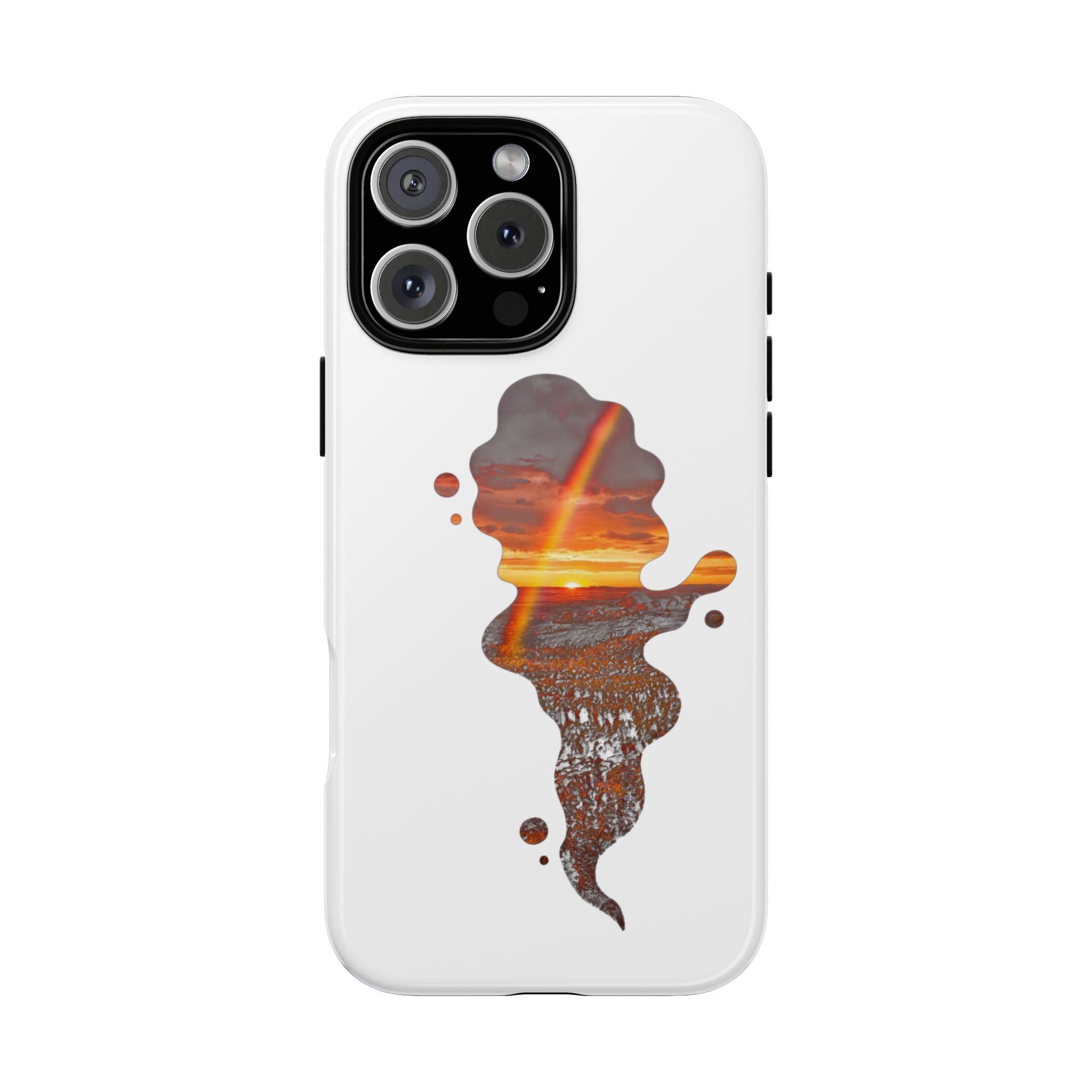 Sunset Melt Phone Case — Artistic Drip Beach Landscape Protective Cover