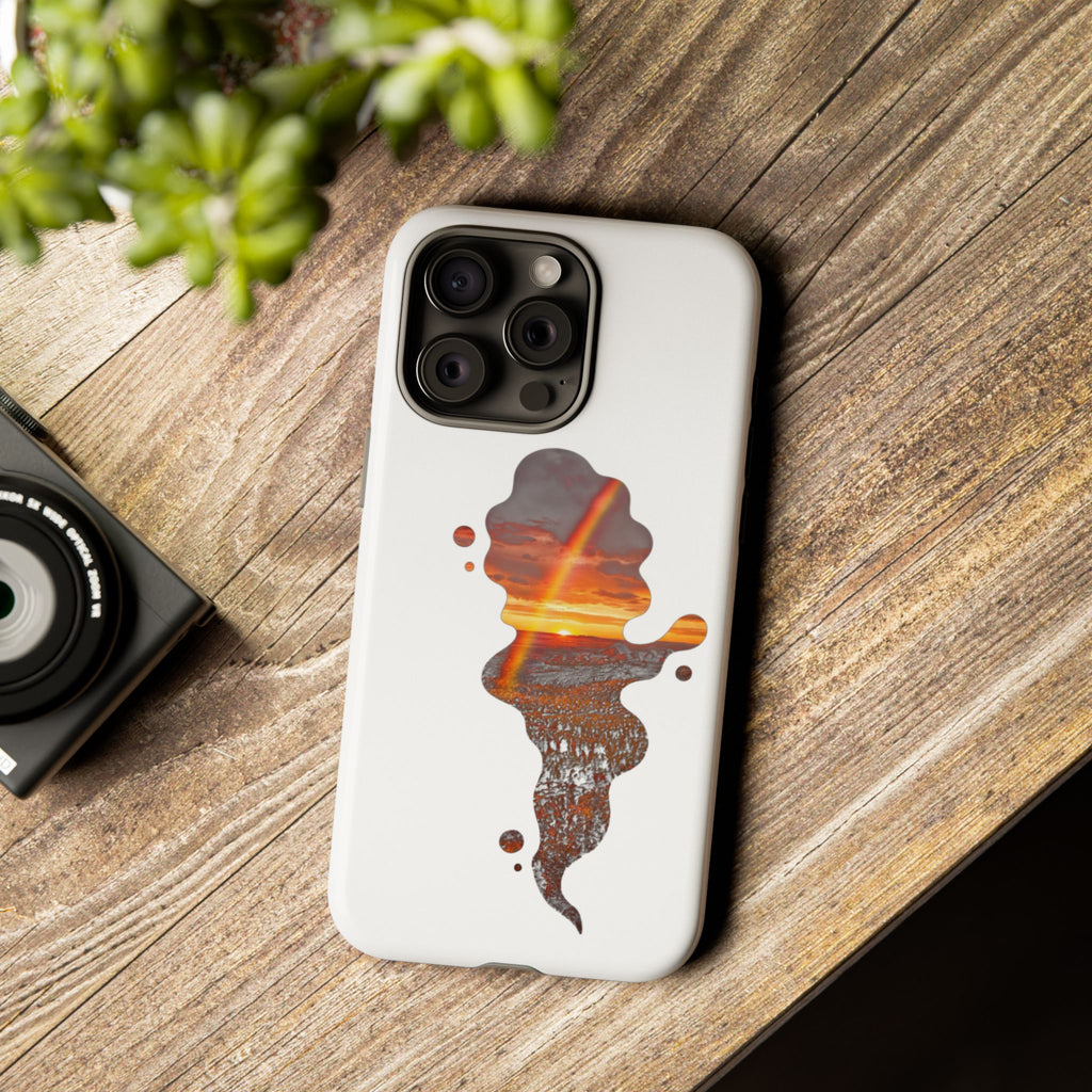 Sunset Melt Phone Case — Artistic Drip Beach Landscape Protective Cover