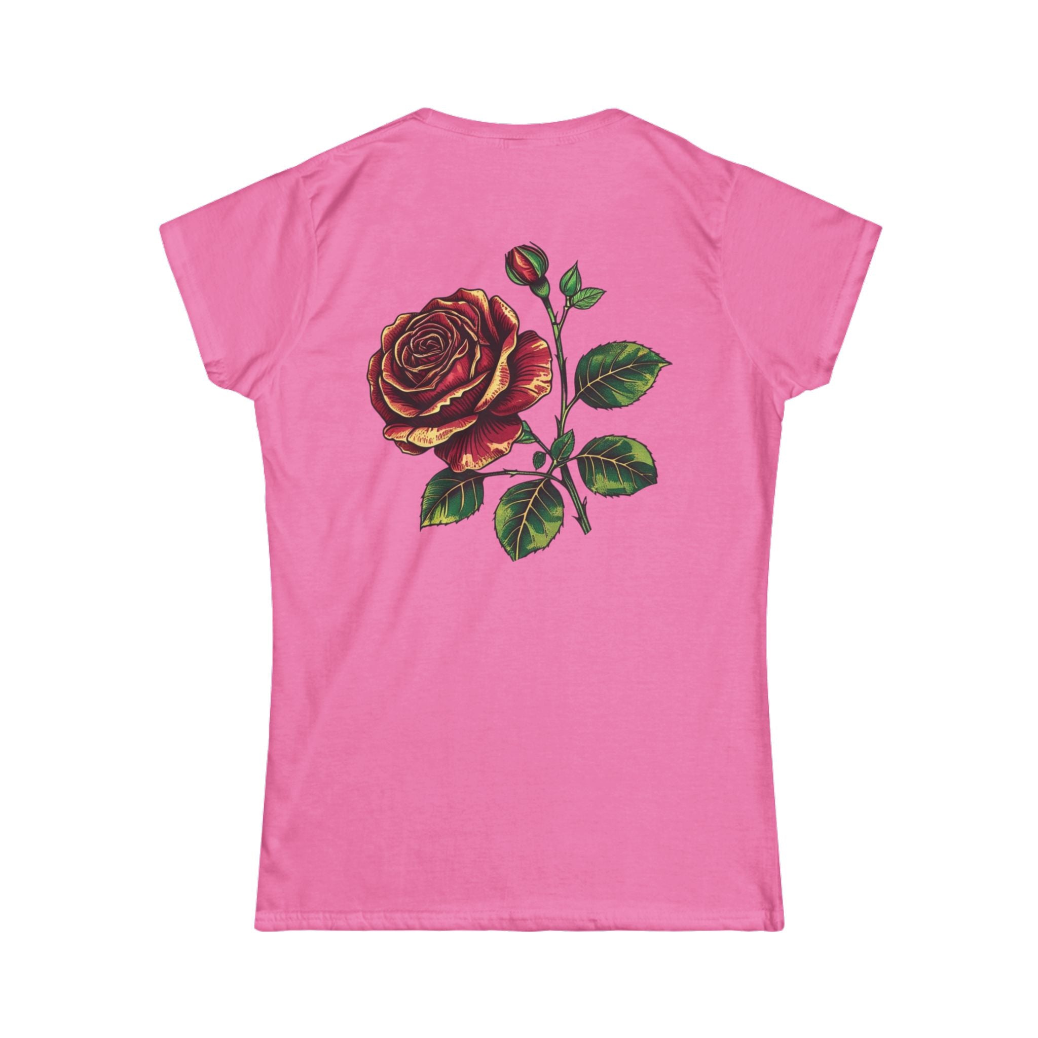 Women's Floral Graphic Tee, Rose Design Shirt, Casual Wear, Gift for Her, Spring Fashion, Nature Lover's Tee