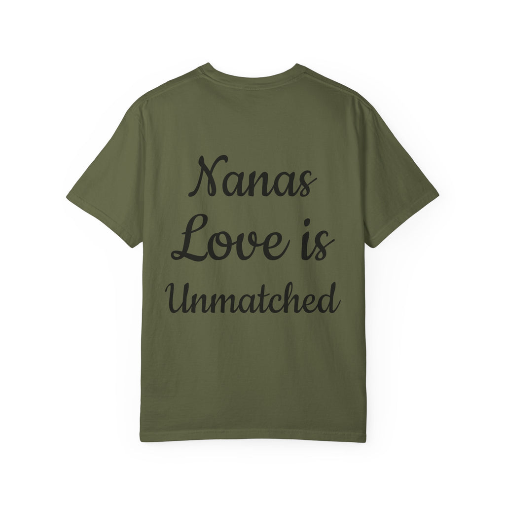 Heart Tie-Dye T-Shirt with 'Nannas Love is Unmatched' Design, Gift for Grandma, Summer Vibe Tee, Casual Wear, Birthday Gift