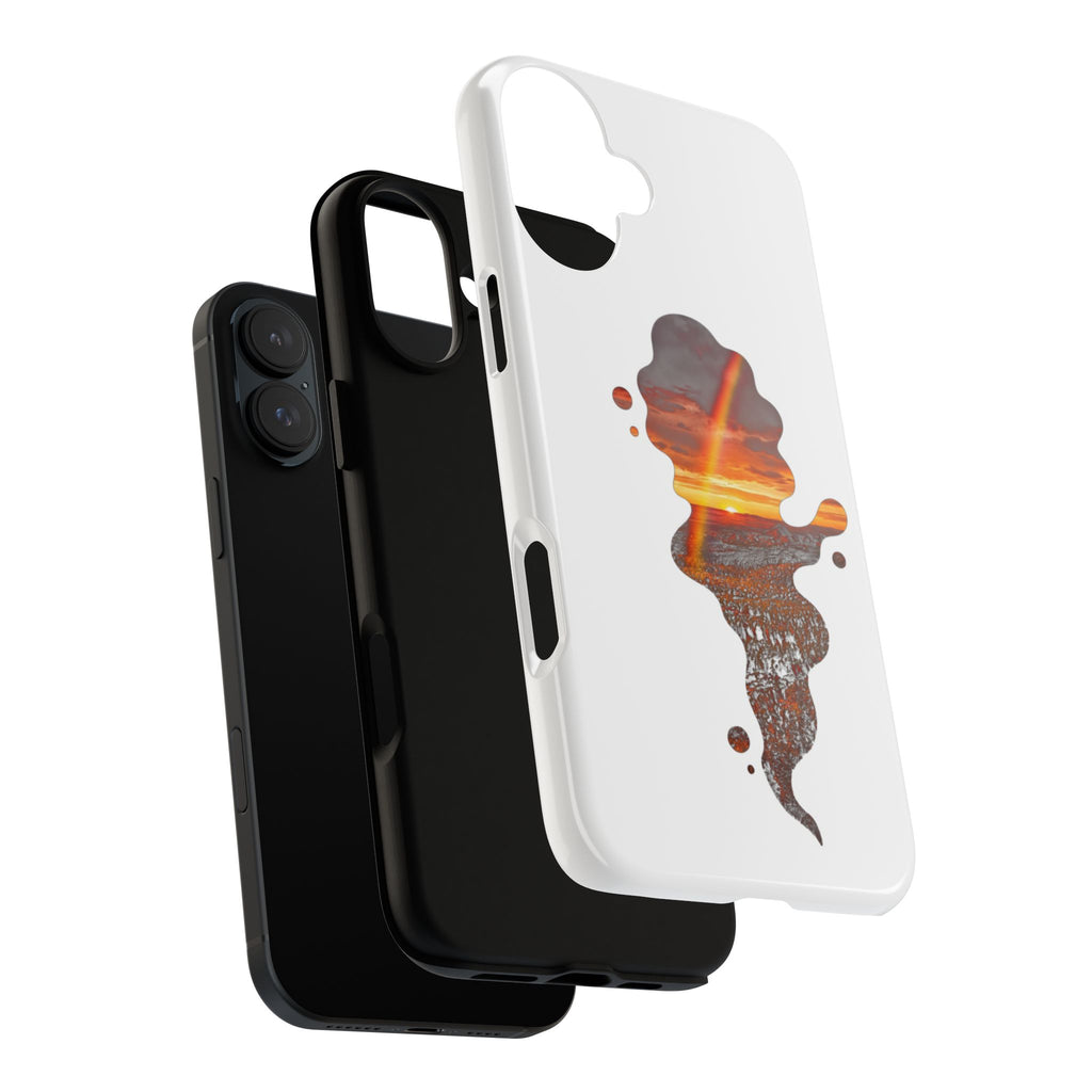 Sunset Melt Phone Case — Artistic Drip Beach Landscape Protective Cover