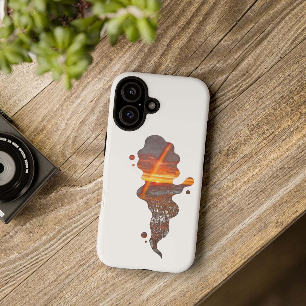 Sunset Melt Phone Case — Artistic Drip Beach Landscape Protective Cover