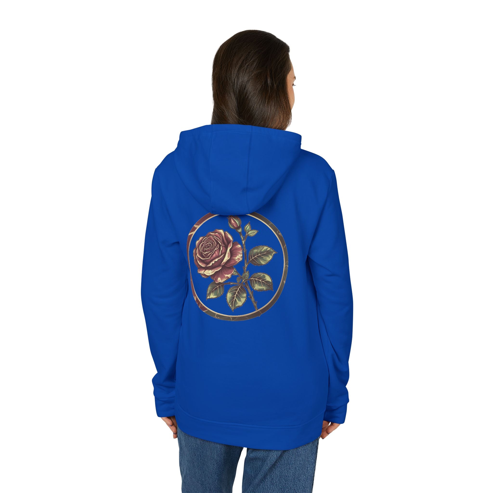 Artistic Rose Graphic Fleece Hoodie, Cozy Unisex Hoodie, Spring Fashion Hoodie, Casual Wear Hoodie, Gift for Her
