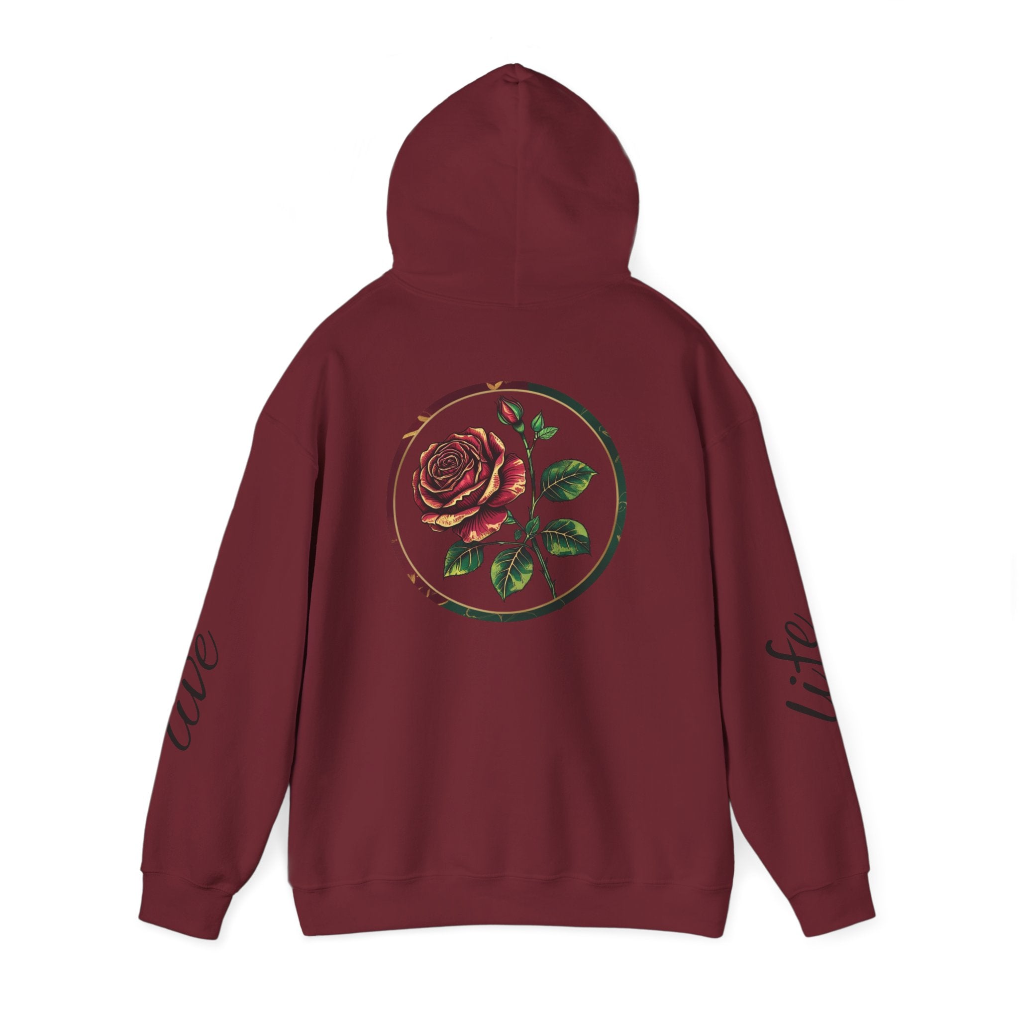 Nature-Inspired Hoodie with Floral Prints, Cozy Sweatshirt, Gift for Nature Lovers, Perfect for Autumn, Unisex Casual Wear