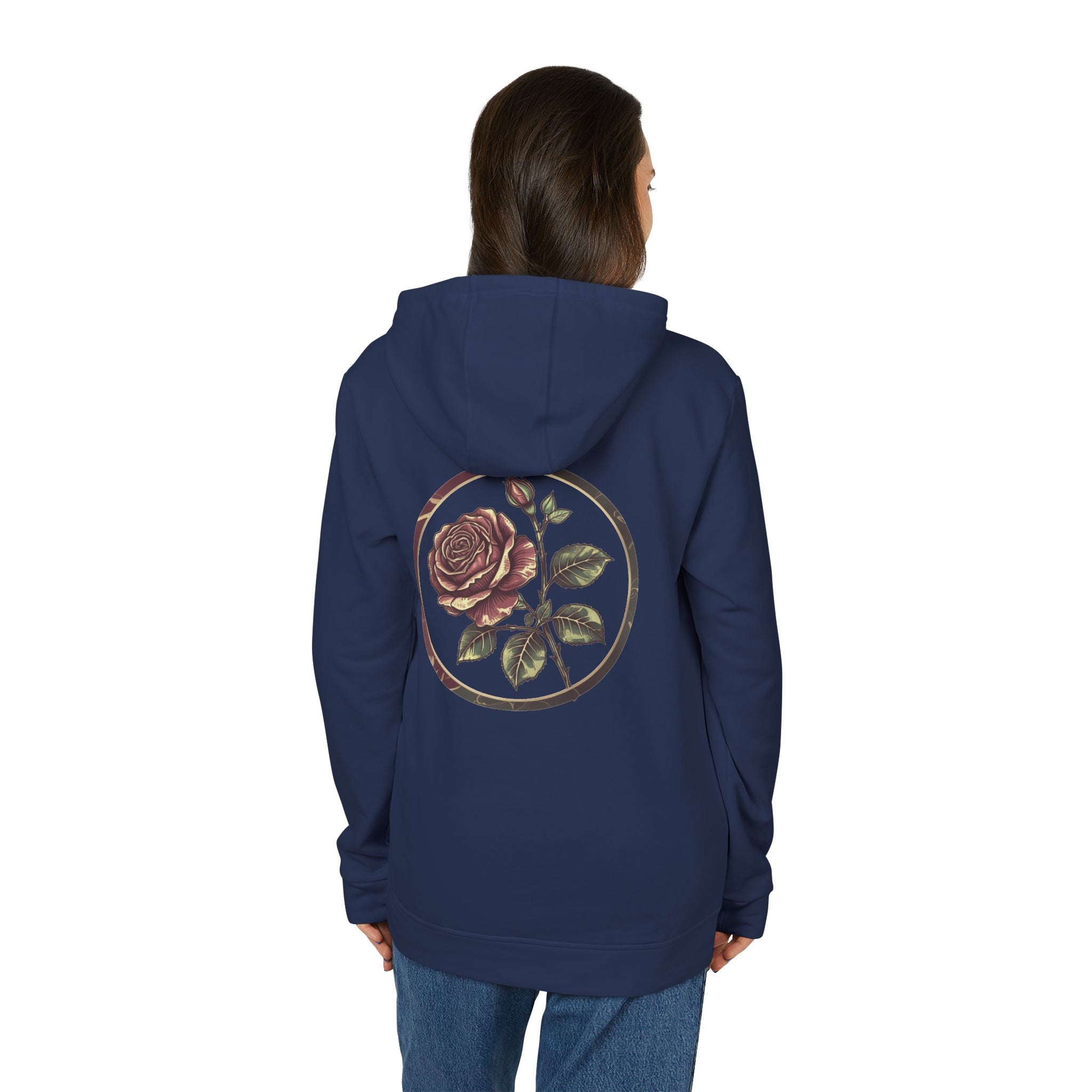 Artistic Rose Graphic Fleece Hoodie, Cozy Unisex Hoodie, Spring Fashion Hoodie, Casual Wear Hoodie, Gift for Her