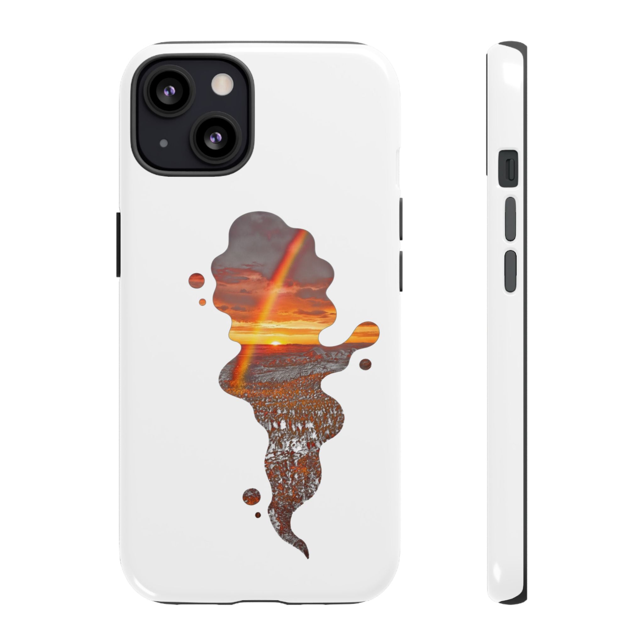 Sunset Melt Phone Case — Artistic Drip Beach Landscape Protective Cover