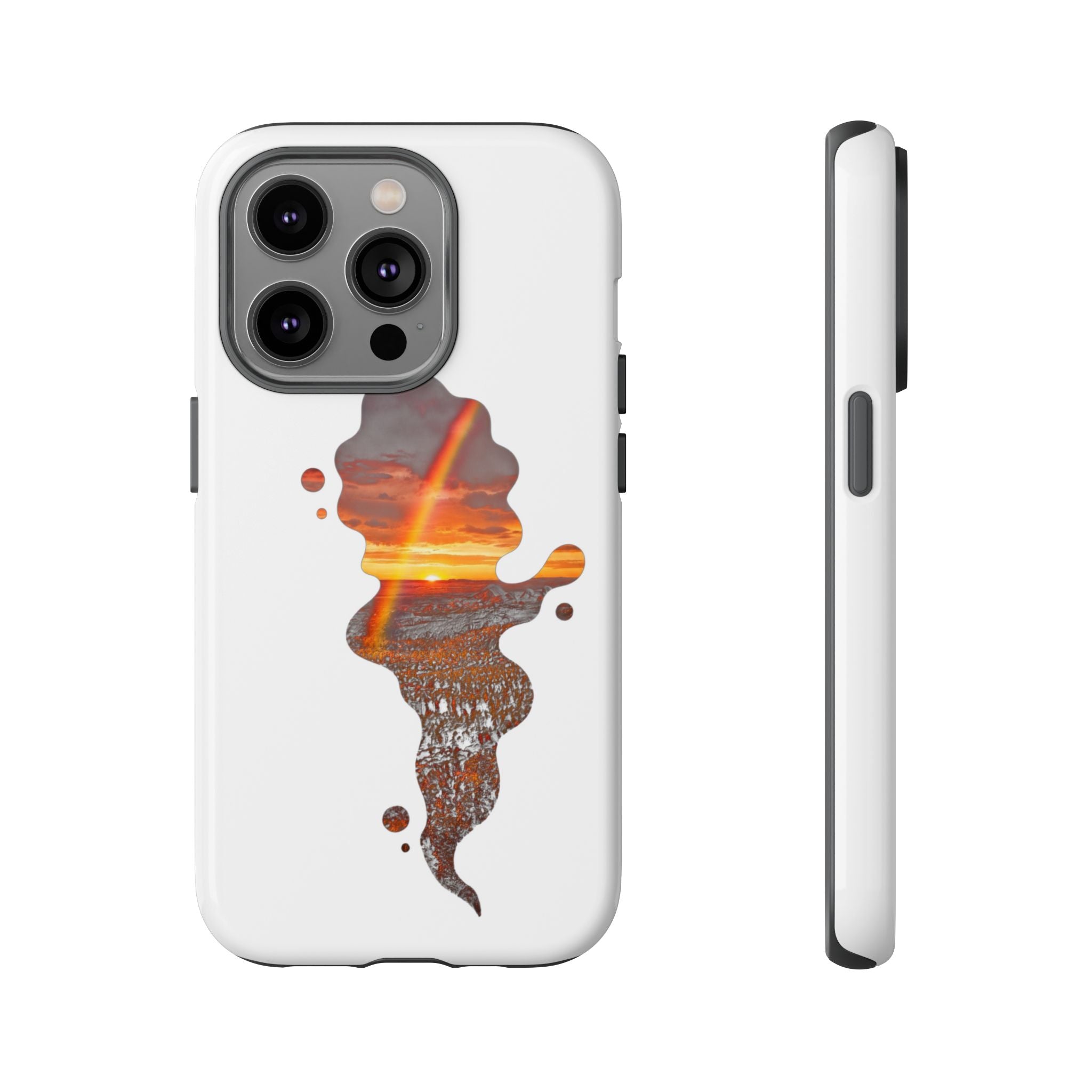 Sunset Melt Phone Case — Artistic Drip Beach Landscape Protective Cover