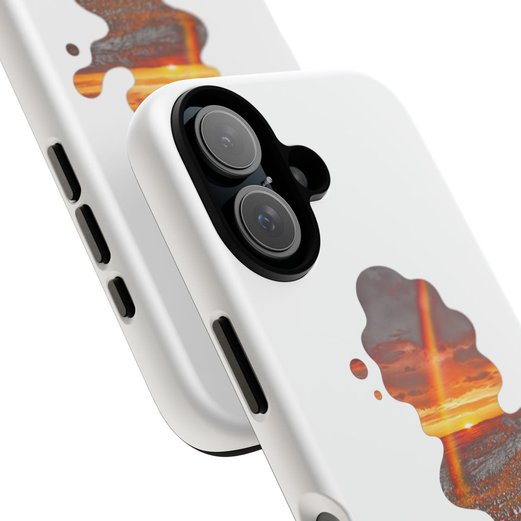 Sunset Melt Phone Case — Artistic Drip Beach Landscape Protective Cover