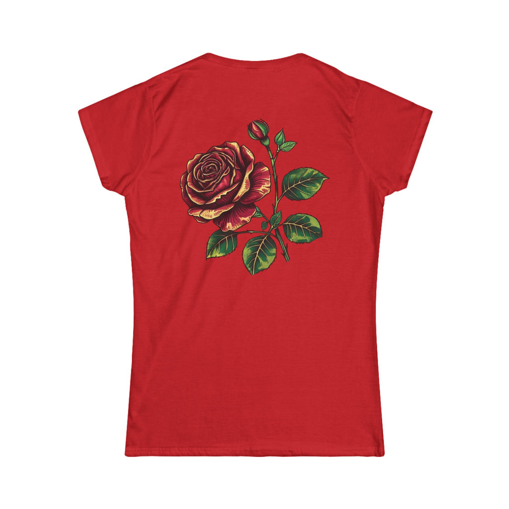 Women's Floral Graphic Tee, Rose Design Shirt, Casual Wear, Gift for Her, Spring Fashion, Nature Lover's Tee