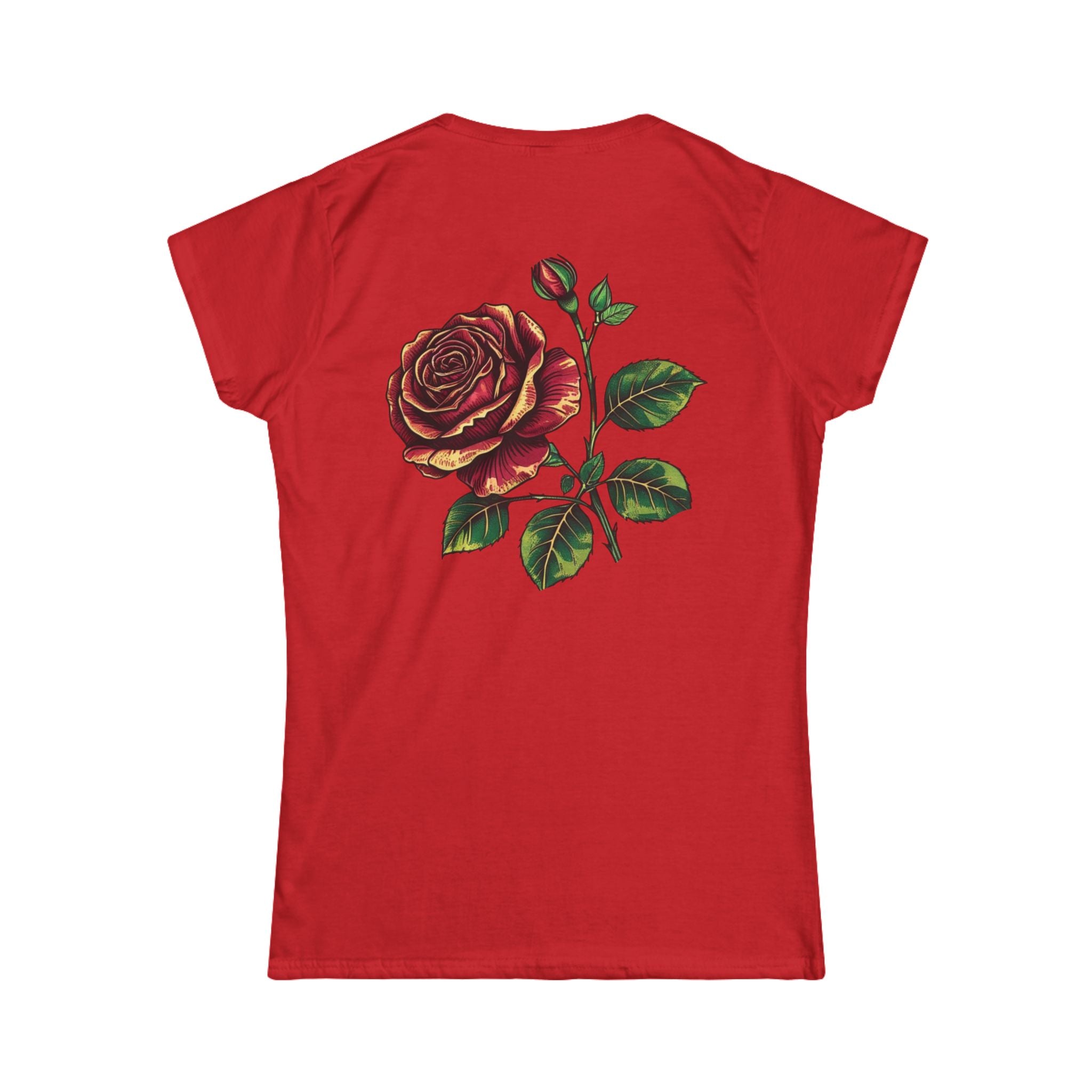 Women's Floral Graphic Tee, Rose Design Shirt, Casual Wear, Gift for Her, Spring Fashion, Nature Lover's Tee