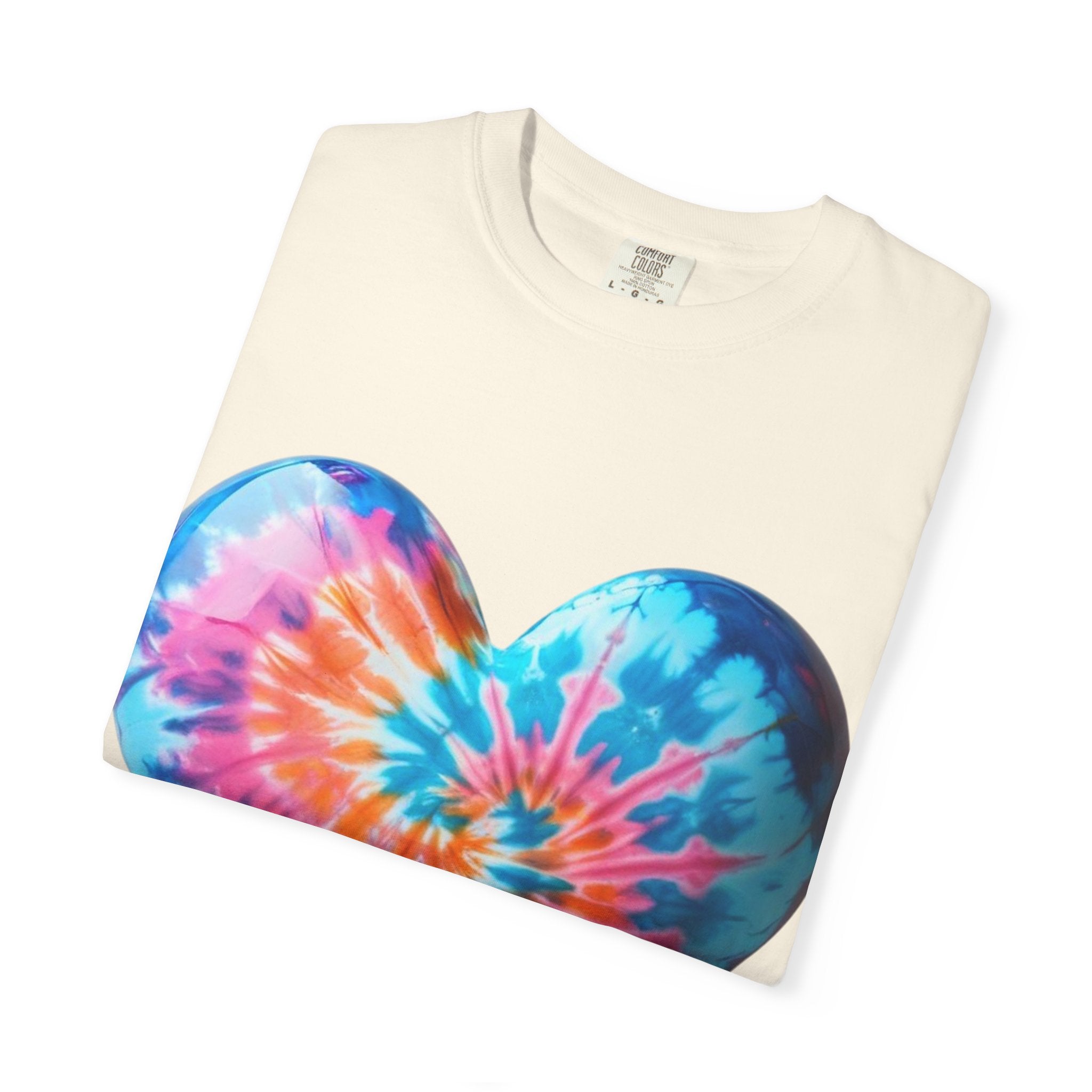 Heart Tie-Dye T-Shirt with 'Nannas Love is Unmatched' Design, Gift for Grandma, Summer Vibe Tee, Casual Wear, Birthday Gift