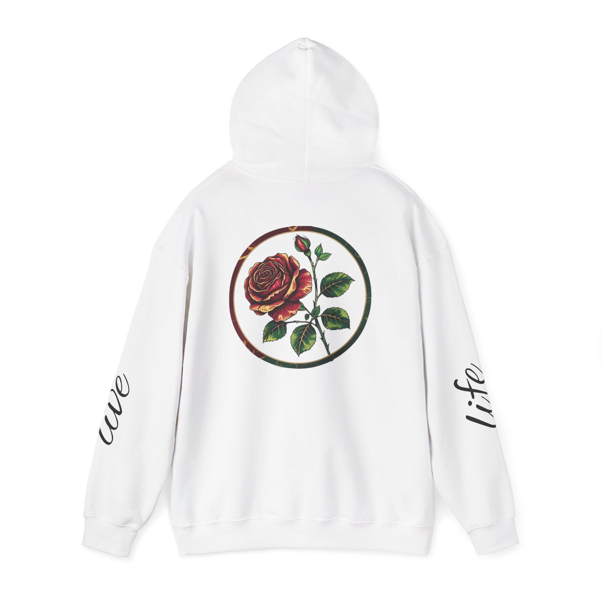 Nature-Inspired Hoodie with Floral Prints, Cozy Sweatshirt, Gift for Nature Lovers, Perfect for Autumn, Unisex Casual Wear