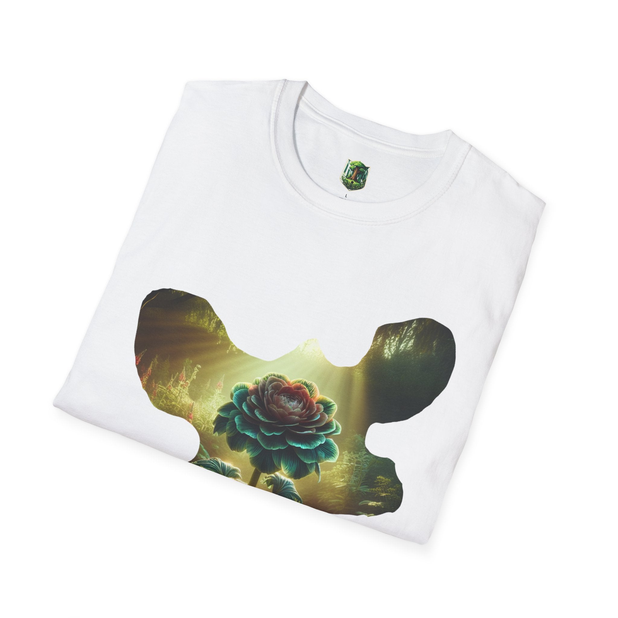 Vibrant Floral Graphic Tee, Unisex Softstyle T-Shirt for Nature Lovers, Art Enthusiasts, Gift for Her, Gift for Him