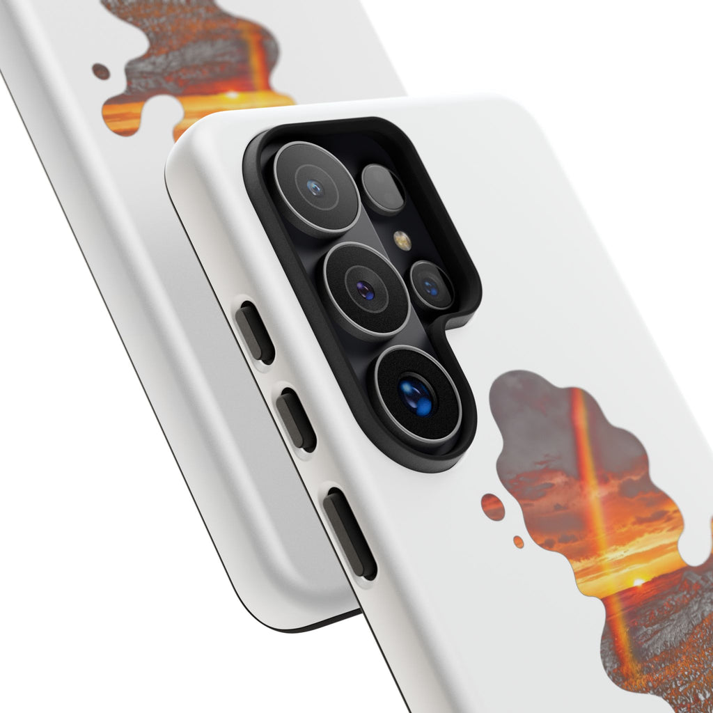 Sunset Melt Phone Case — Artistic Drip Beach Landscape Protective Cover