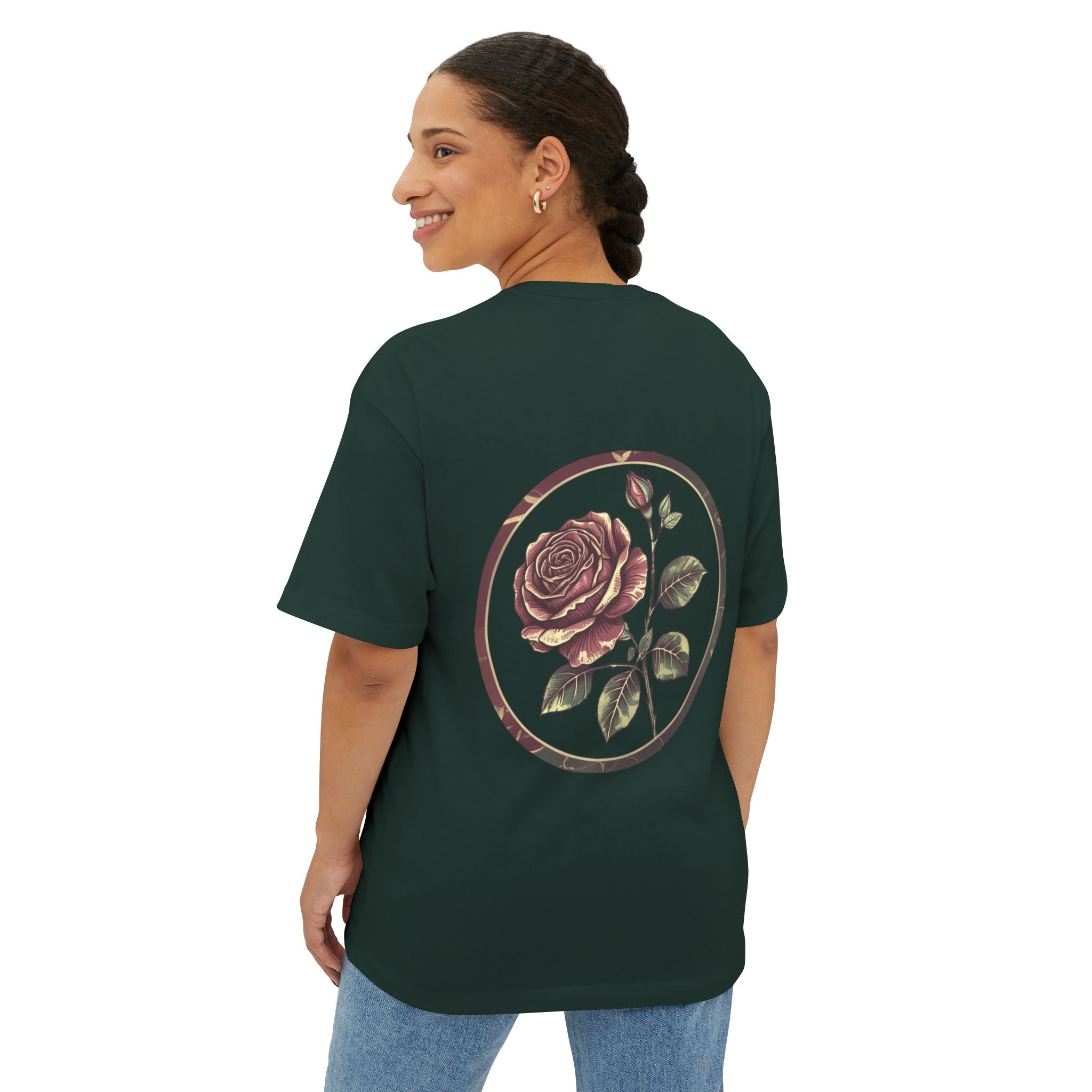 Floral Rose Oversized Tee | Unisex T-Shirt, Casual Wear, Vintage Style, Gift for Her, Summer Outfit