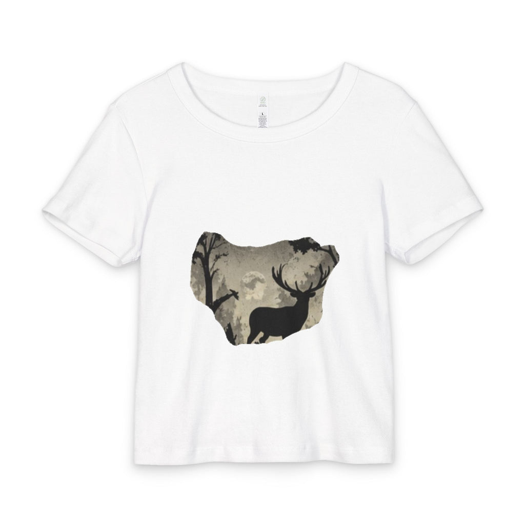 Buck Mule Deer Twilight Organic Rib Baby Tee