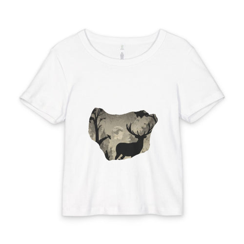 Buck Mule Deer Twilight Organic Rib Baby Tee