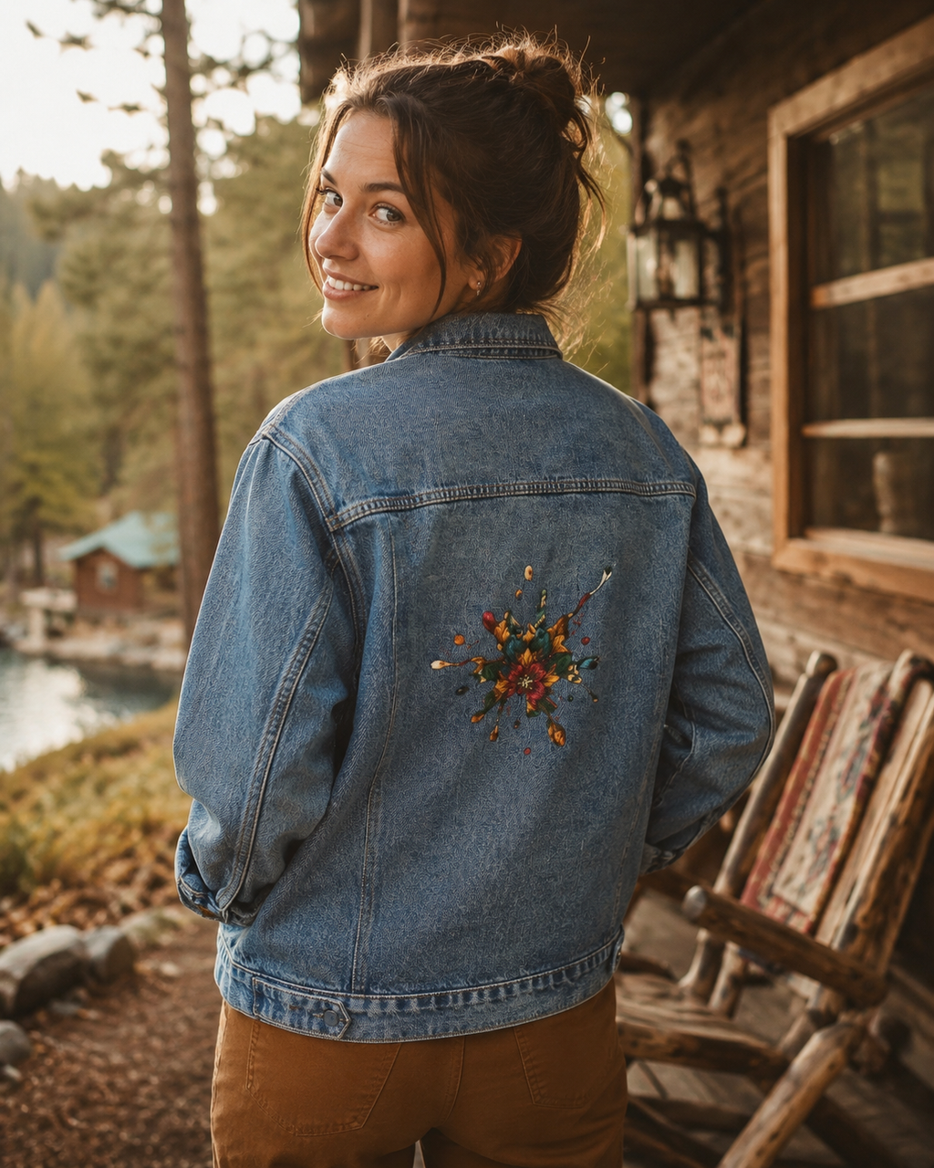 Cute Conservative Artistic Jean Jacket — Women's Denim Jacket
