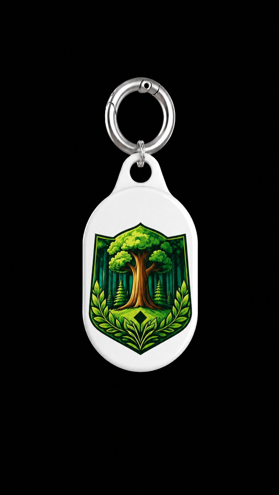 Vintage Inkdrop AirTag Cover Keychain — Sleek Professional Artistic Logo