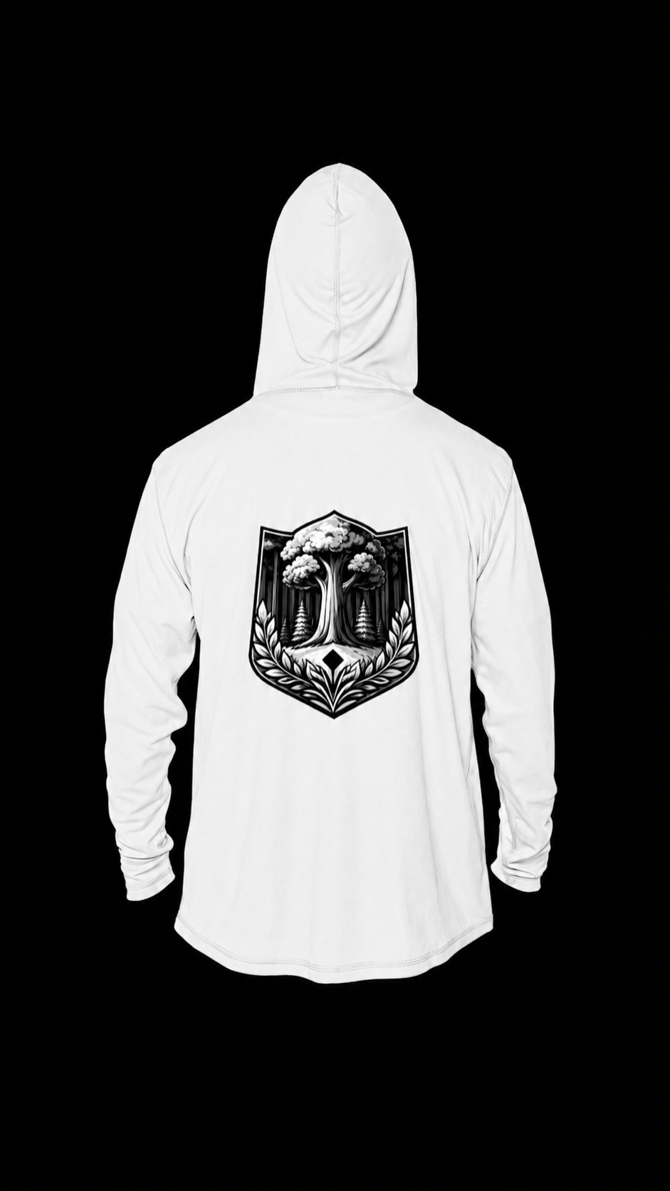 Vintage Ink Drip Solar Hoodie — Nature-Branded Outdoor Pullover