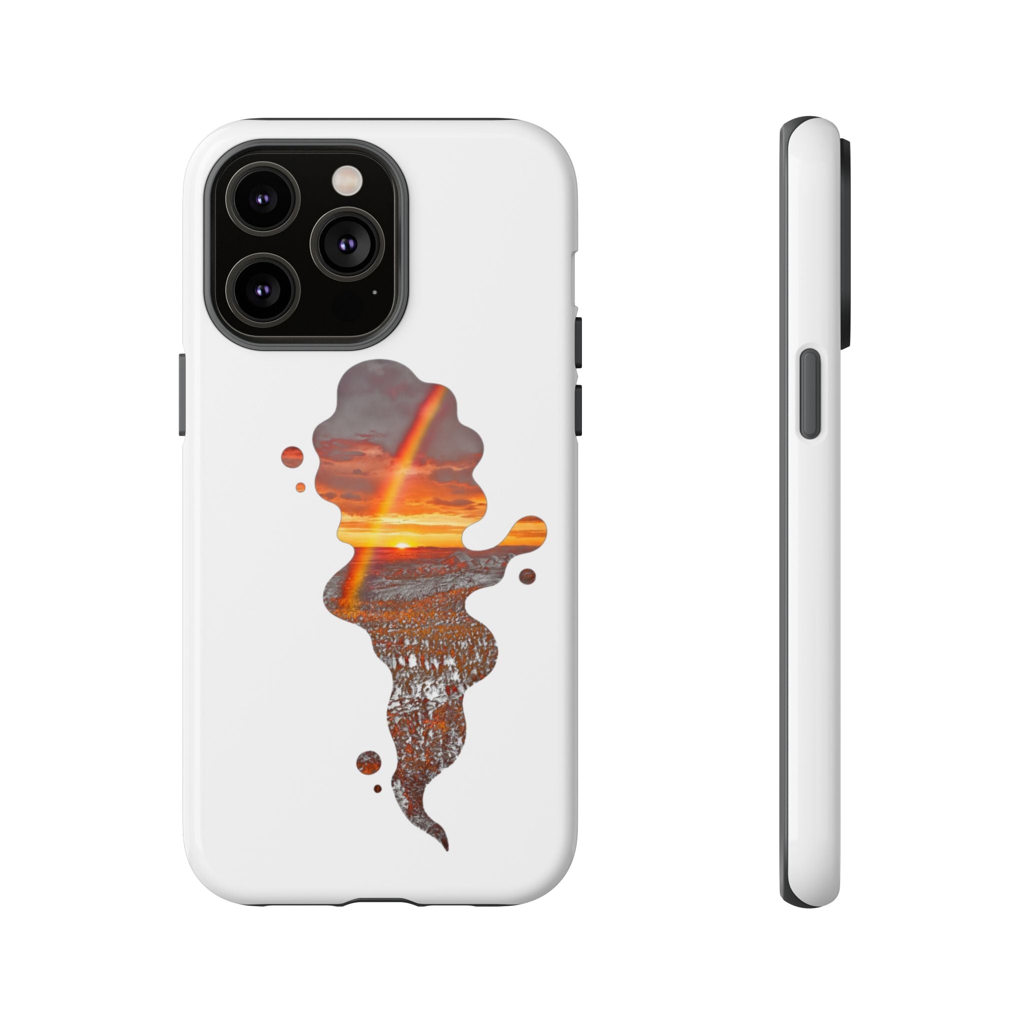 Sunset Melt Phone Case — Artistic Drip Beach Landscape Protective Cover