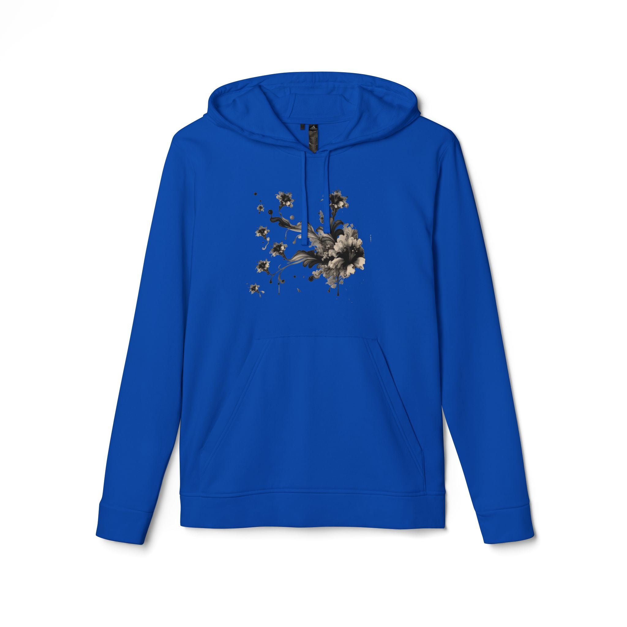 Artistic Rose Graphic Fleece Hoodie, Cozy Unisex Hoodie, Spring Fashion Hoodie, Casual Wear Hoodie, Gift for Her