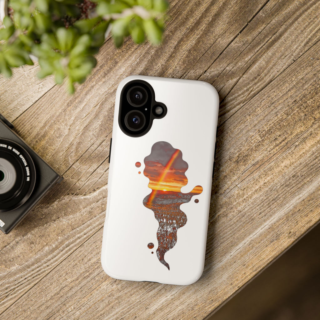 Sunset Melt Phone Case — Artistic Drip Beach Landscape Protective Cover