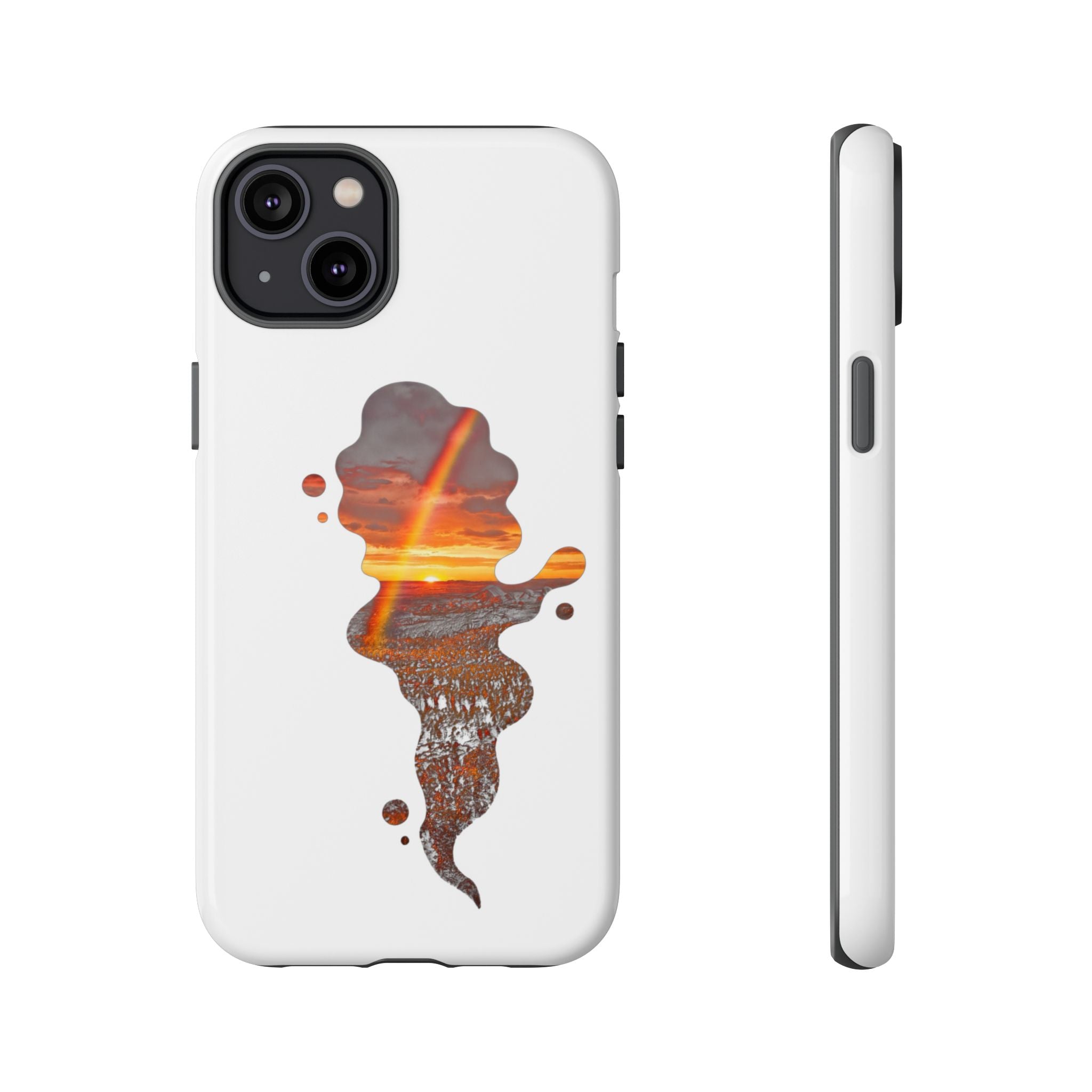 Sunset Melt Phone Case — Artistic Drip Beach Landscape Protective Cover