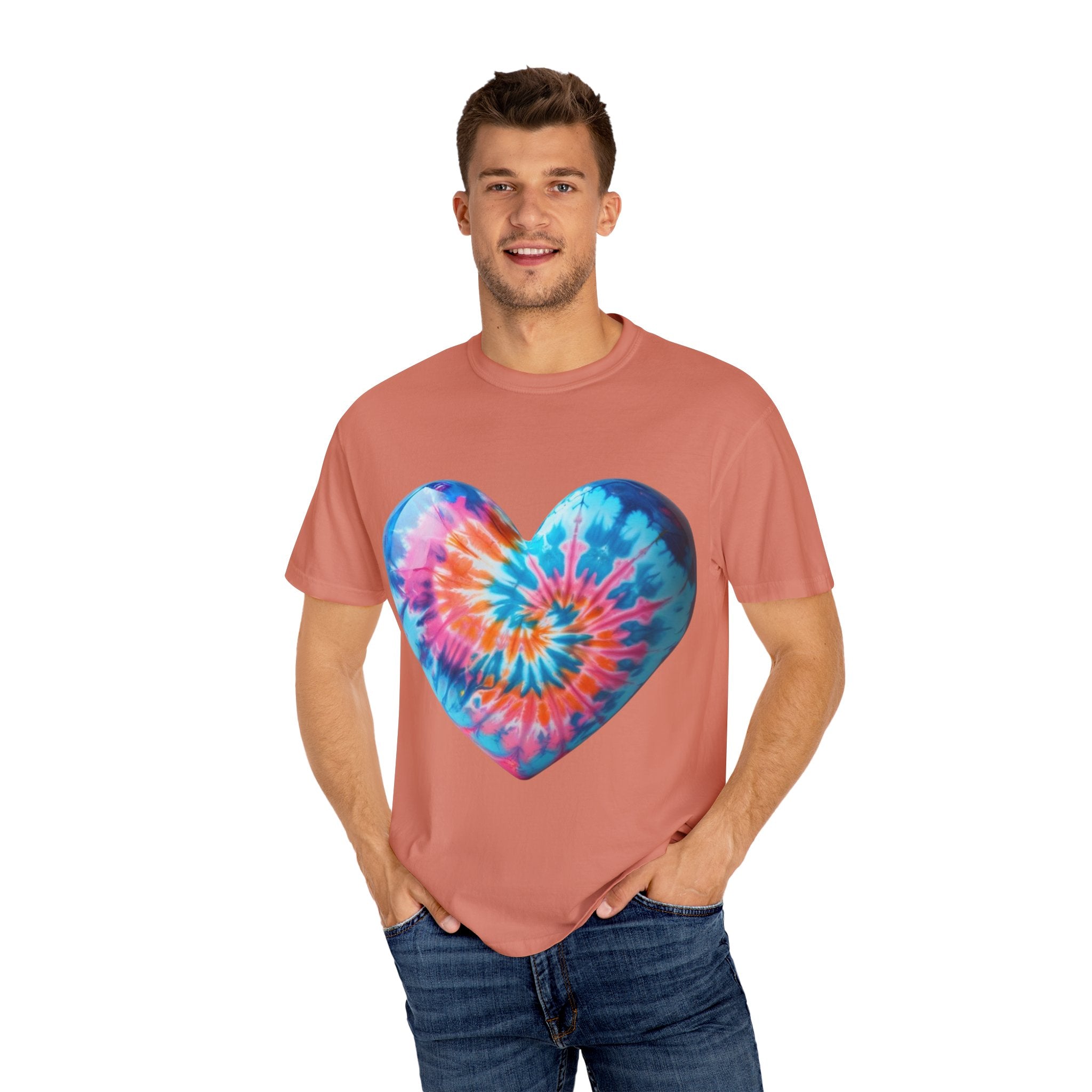 Heart Tie-Dye T-Shirt with 'Nannas Love is Unmatched' Design, Gift for Grandma, Summer Vibe Tee, Casual Wear, Birthday Gift
