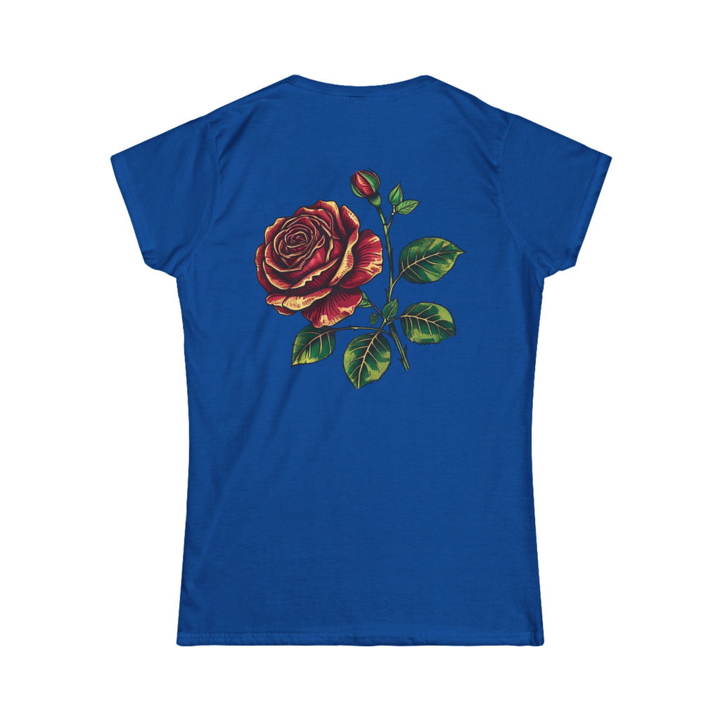Women's Floral Graphic Tee, Rose Design Shirt, Casual Wear, Gift for Her, Spring Fashion, Nature Lover's Tee