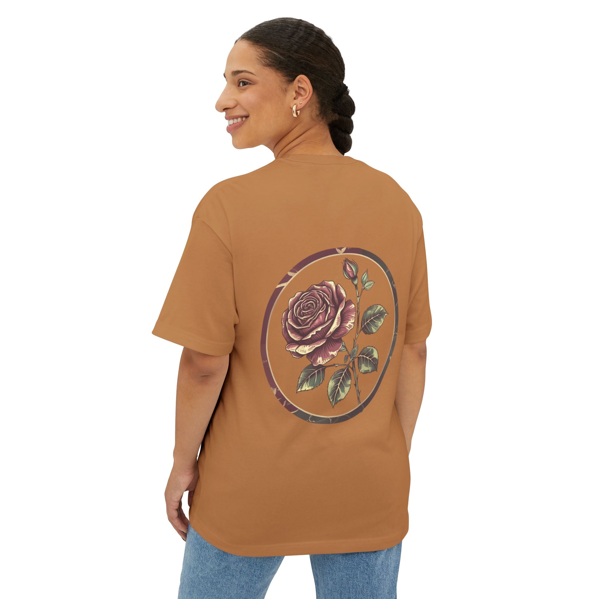 Floral Rose Oversized Tee | Unisex T-Shirt, Casual Wear, Vintage Style, Gift for Her, Summer Outfit