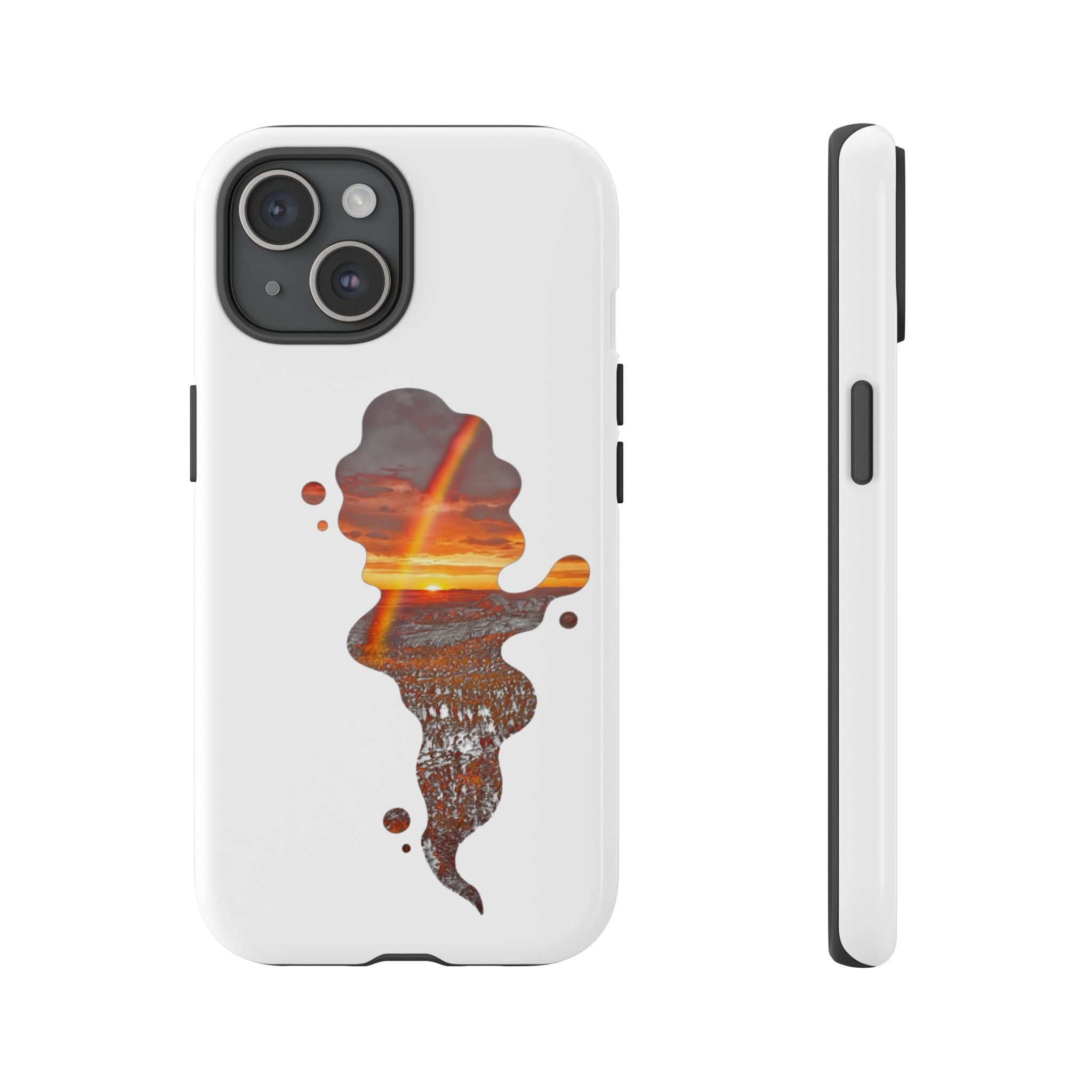 Sunset Melt Phone Case — Artistic Drip Beach Landscape Protective Cover