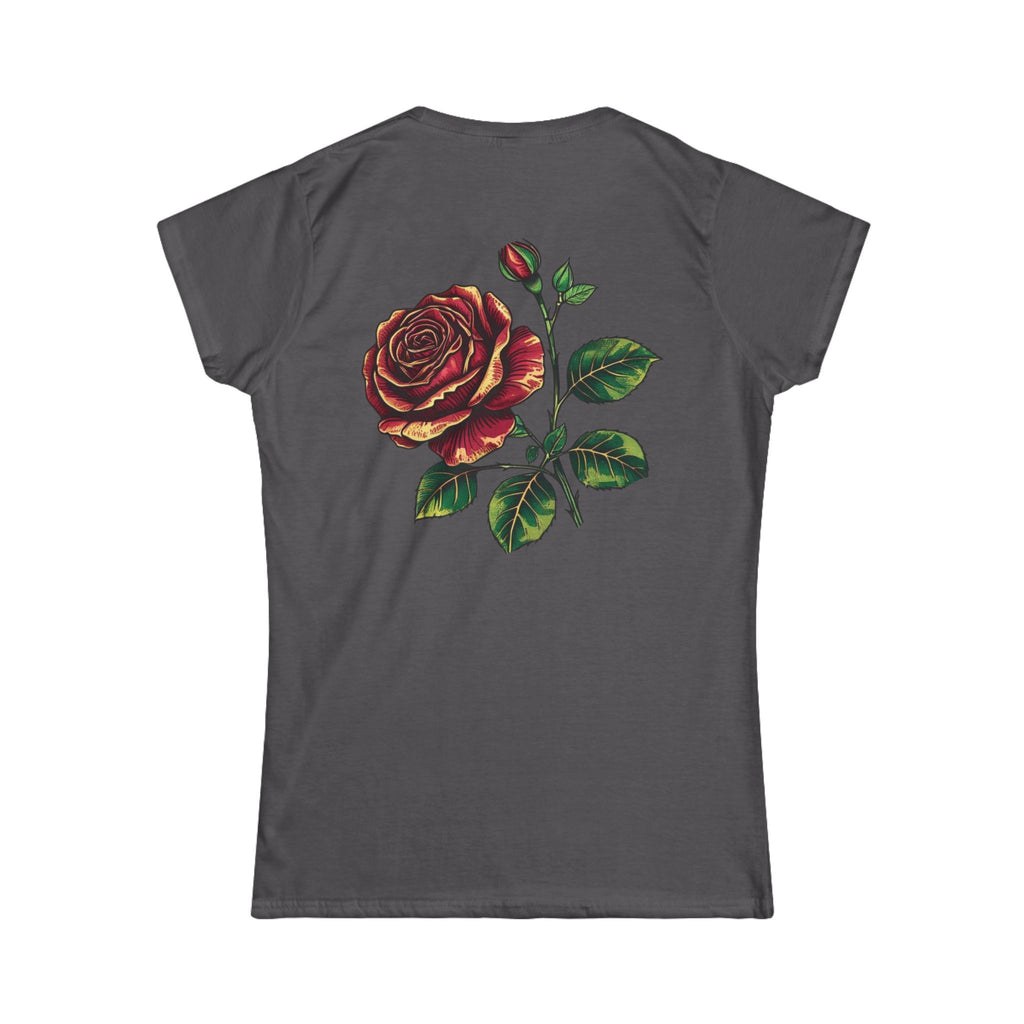 Women's Floral Graphic Tee, Rose Design Shirt, Casual Wear, Gift for Her, Spring Fashion, Nature Lover's Tee