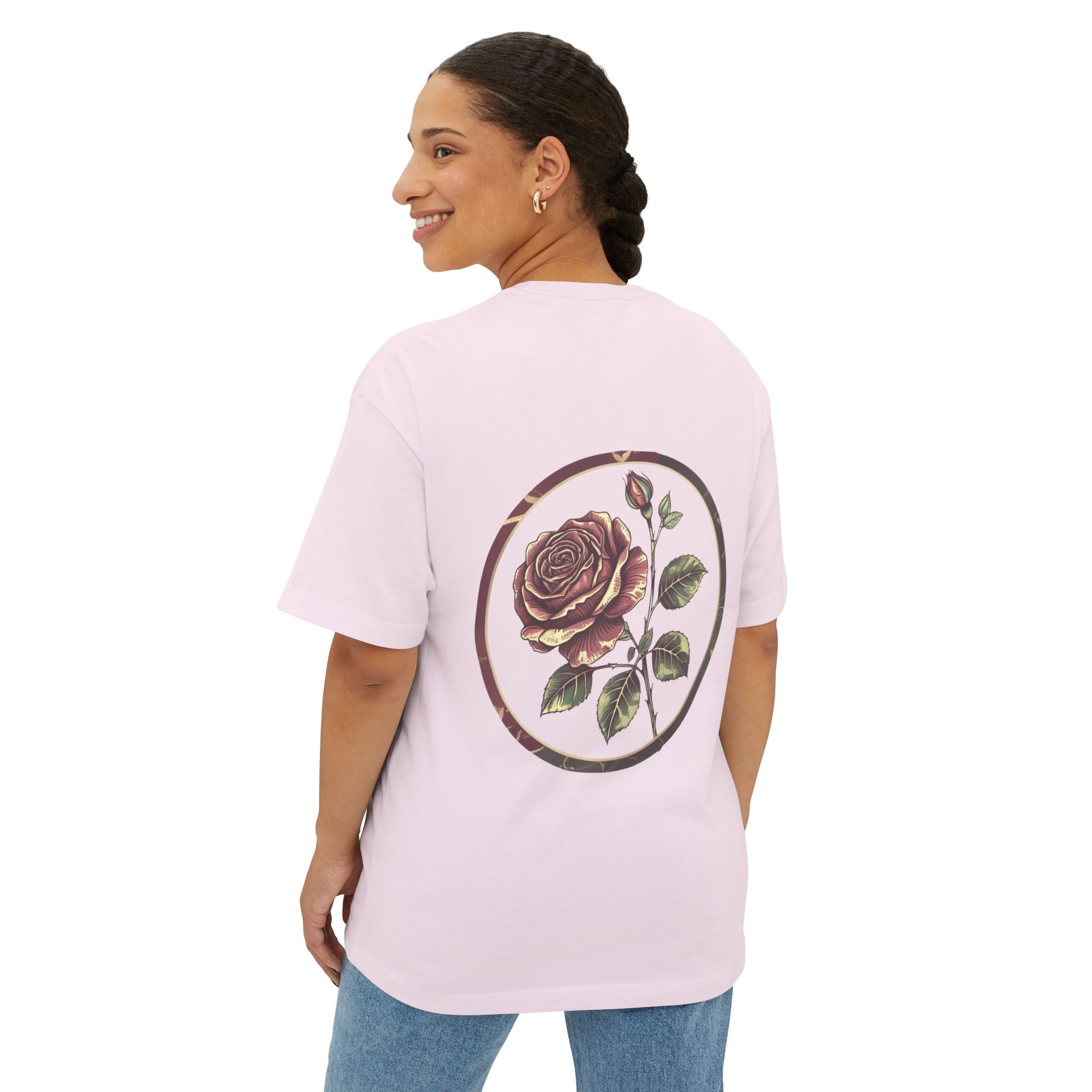 Floral Rose Oversized Tee | Unisex T-Shirt, Casual Wear, Vintage Style, Gift for Her, Summer Outfit