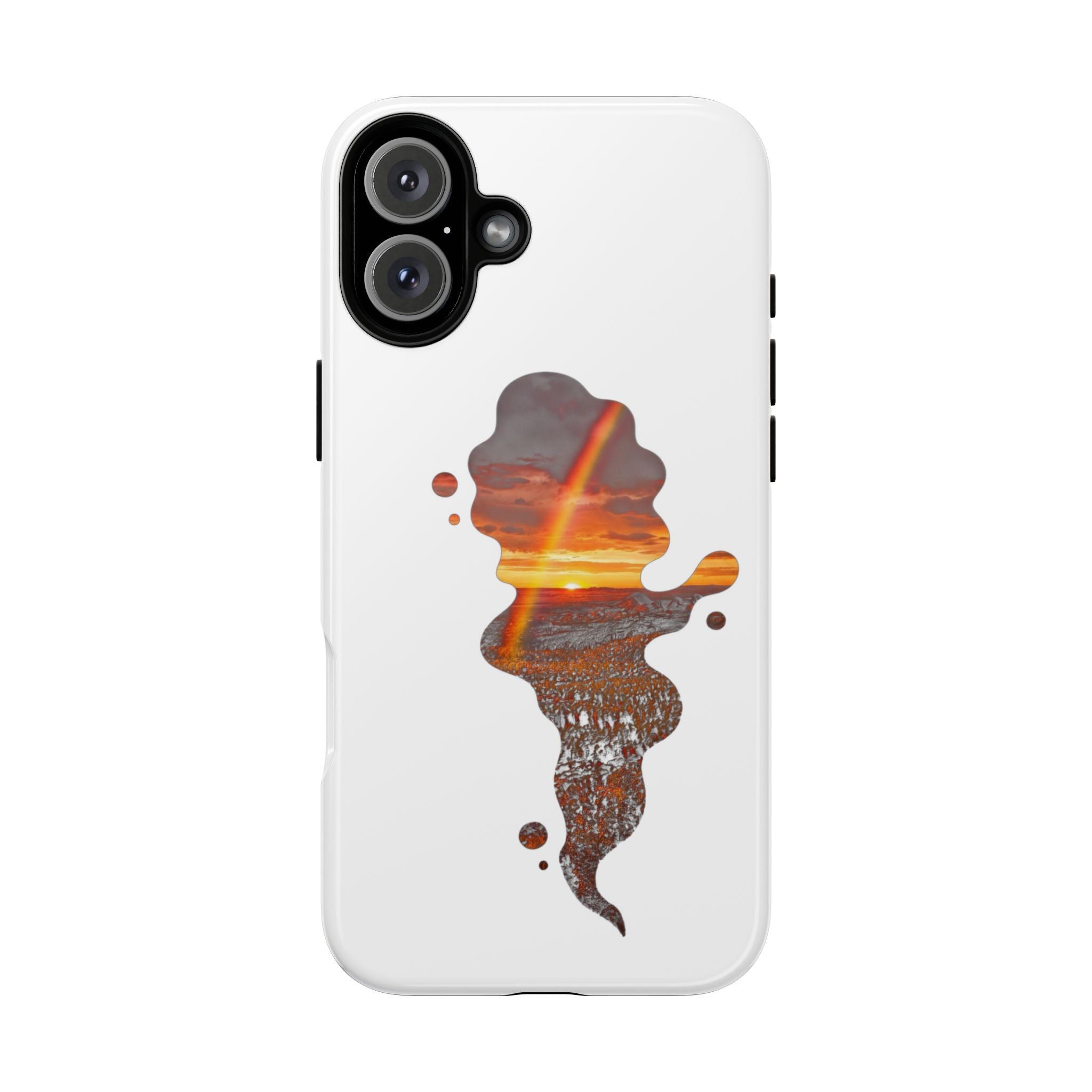 Sunset Melt Phone Case — Artistic Drip Beach Landscape Protective Cover