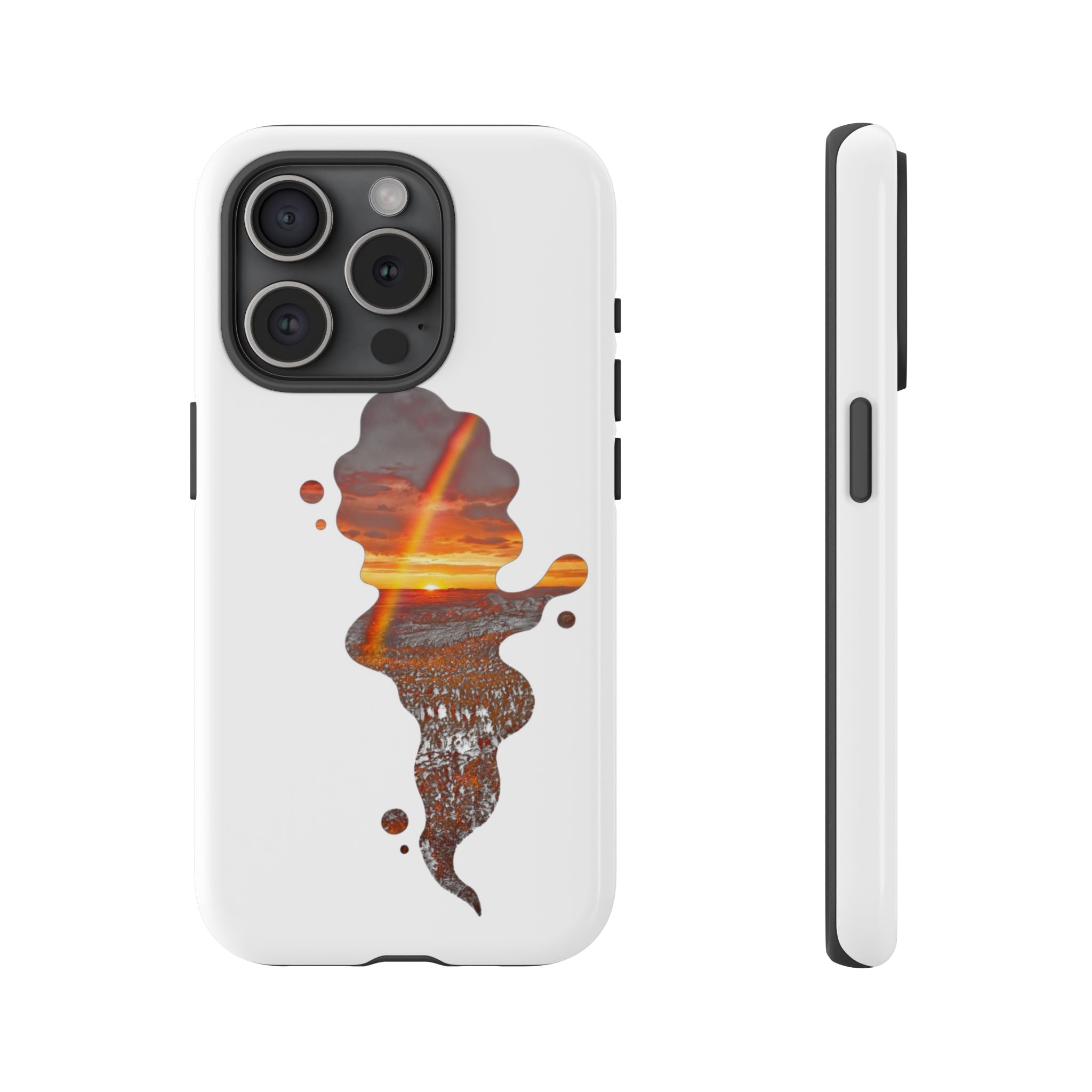 Sunset Melt Phone Case — Artistic Drip Beach Landscape Protective Cover