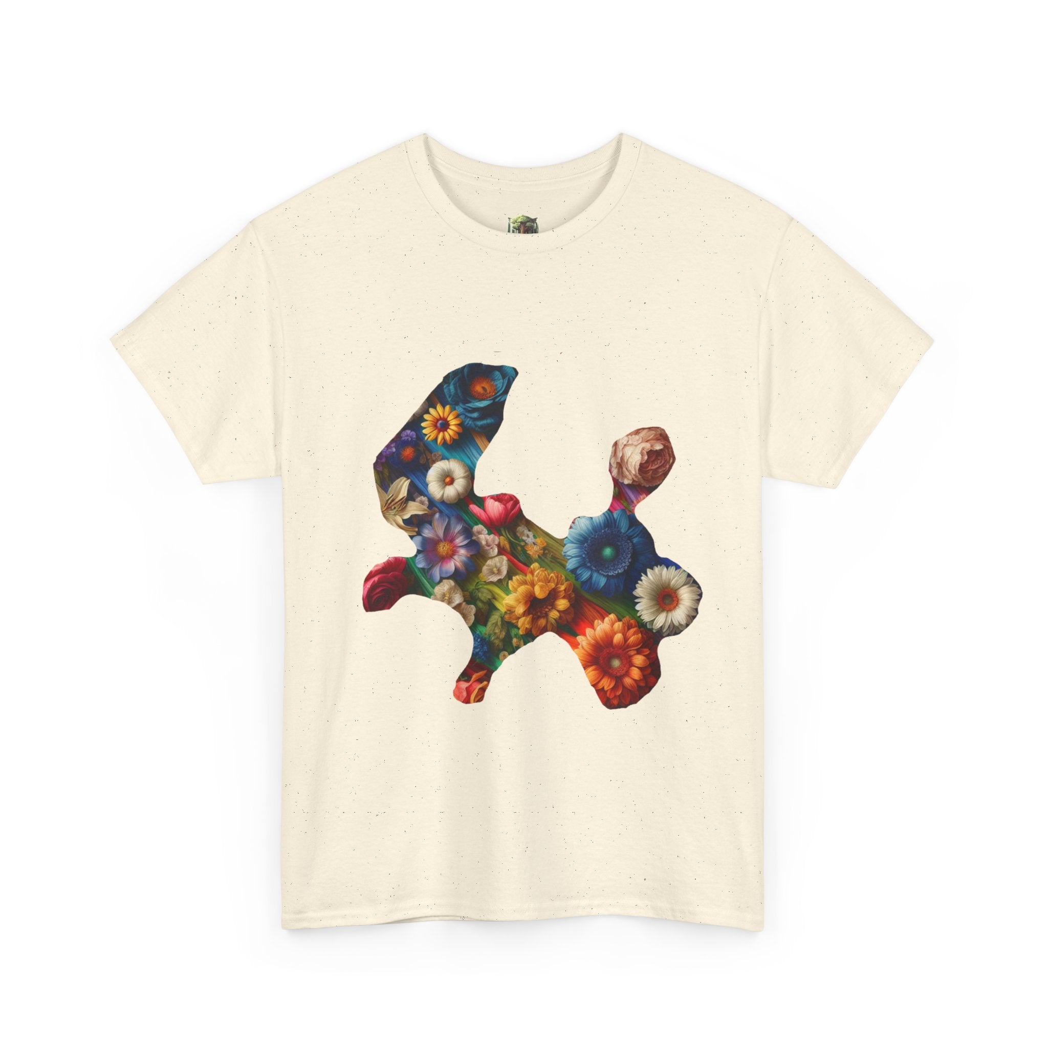 Floral Rabbit Tee, Unisex Art Tee, Cute Graphic T-Shirt, Casual Gift, Spring Outfit, Botanical Shirt