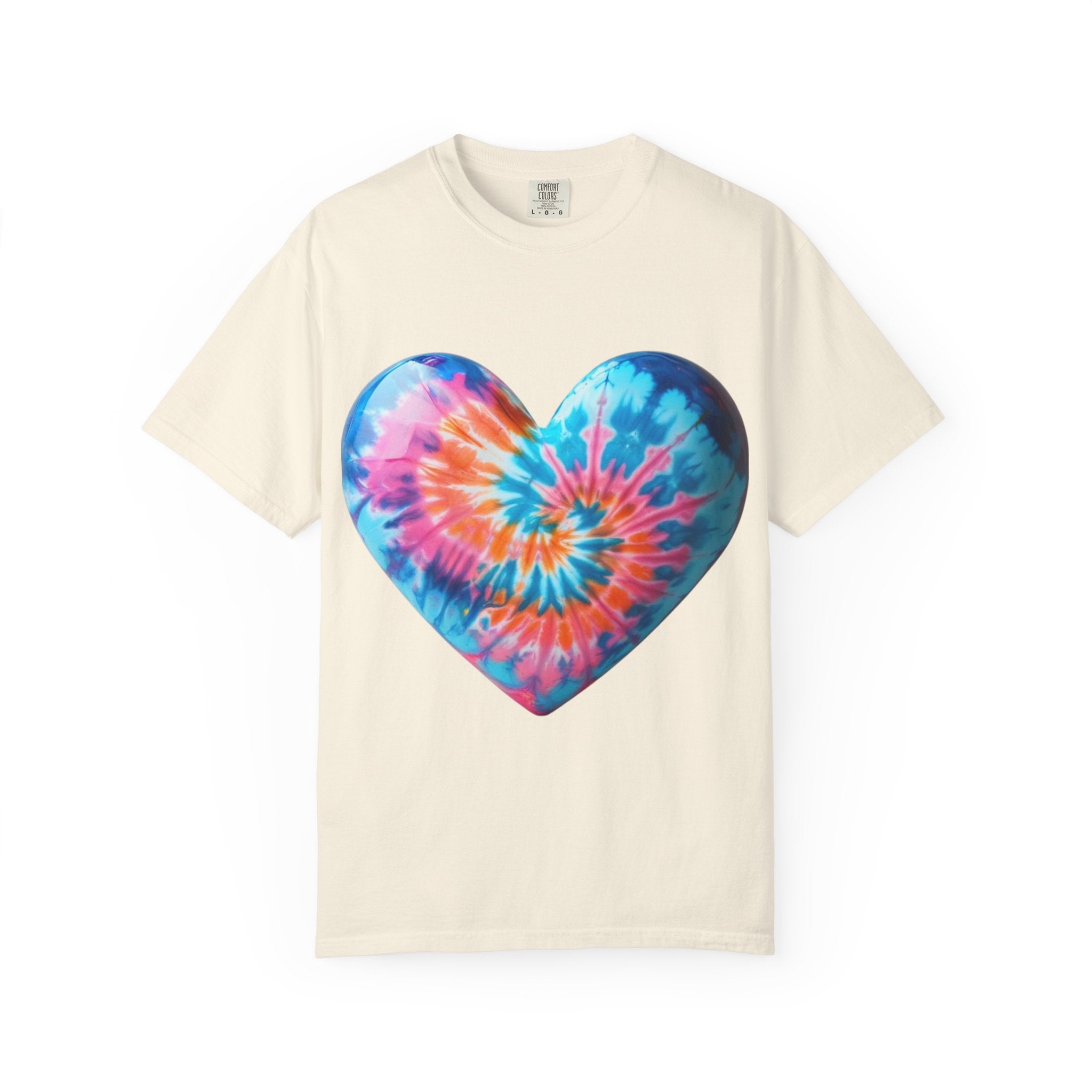 Heart Tie-Dye T-Shirt with 'Nannas Love is Unmatched' Design, Gift for Grandma, Summer Vibe Tee, Casual Wear, Birthday Gift