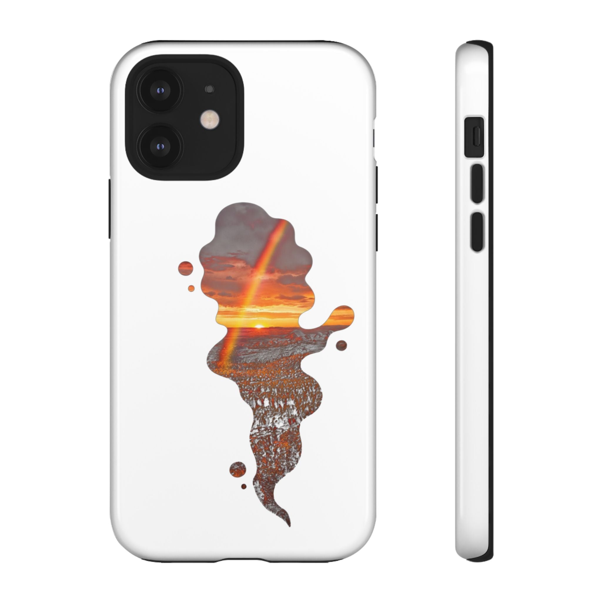 Sunset Melt Phone Case — Artistic Drip Beach Landscape Protective Cover