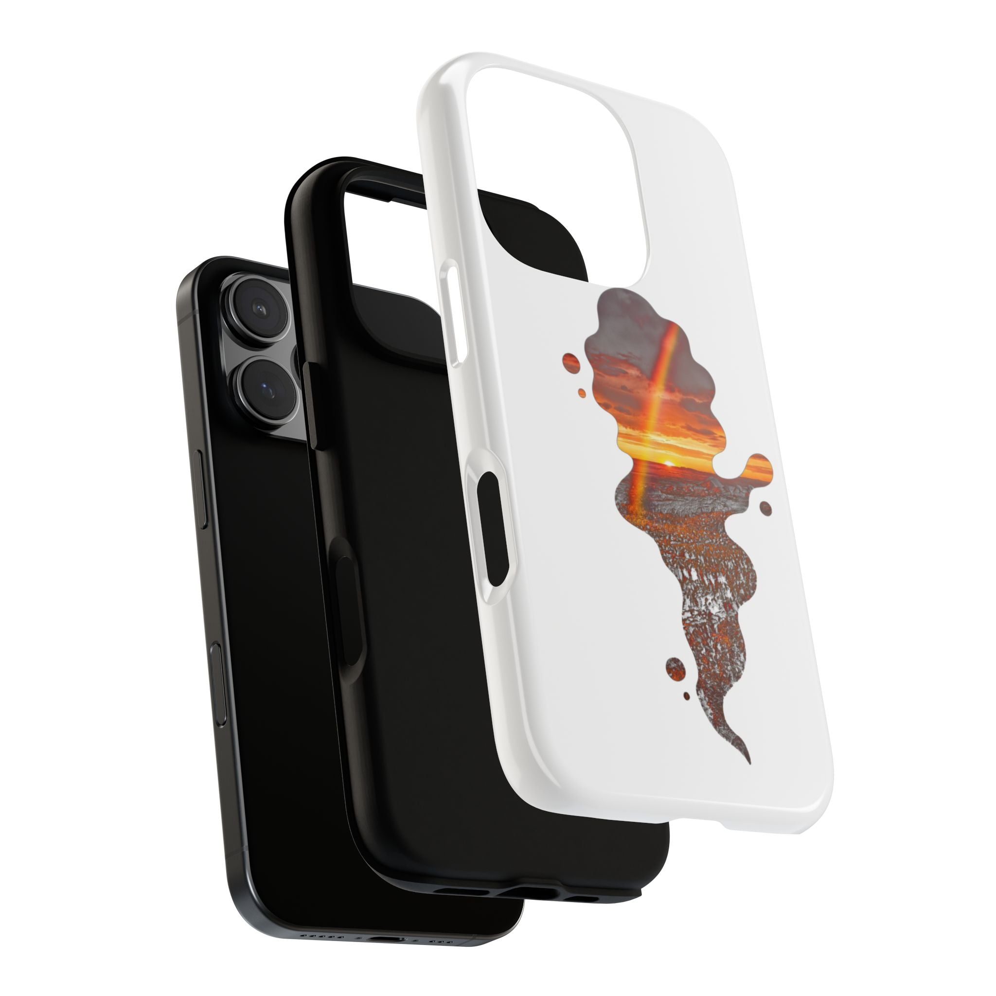Sunset Melt Phone Case — Artistic Drip Beach Landscape Protective Cover