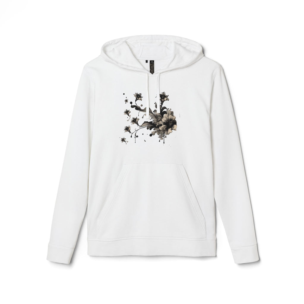 Artistic Rose Graphic Fleece Hoodie, Cozy Unisex Hoodie, Spring Fashion Hoodie, Casual Wear Hoodie, Gift for Her