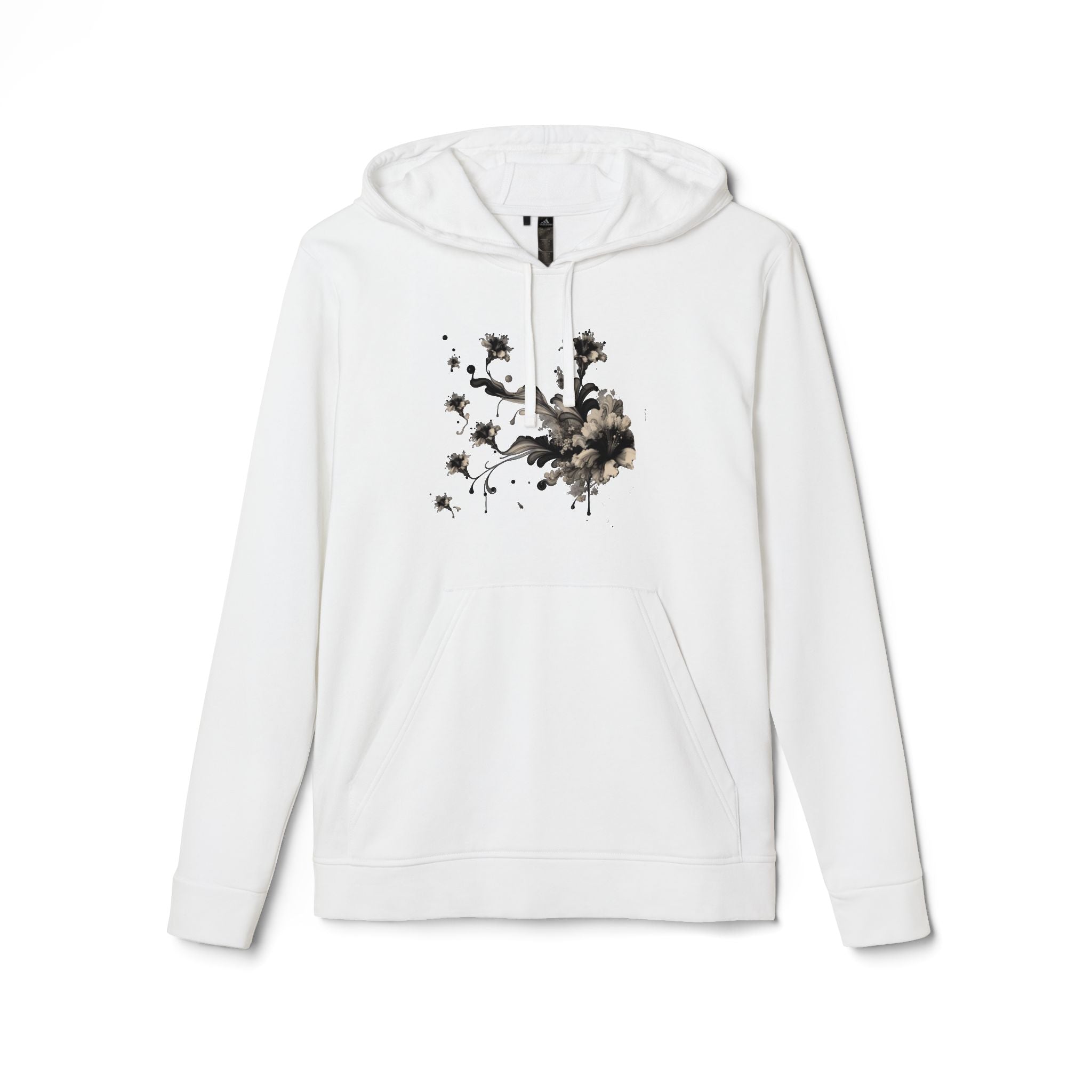 Artistic Rose Graphic Fleece Hoodie, Cozy Unisex Hoodie, Spring Fashion Hoodie, Casual Wear Hoodie, Gift for Her